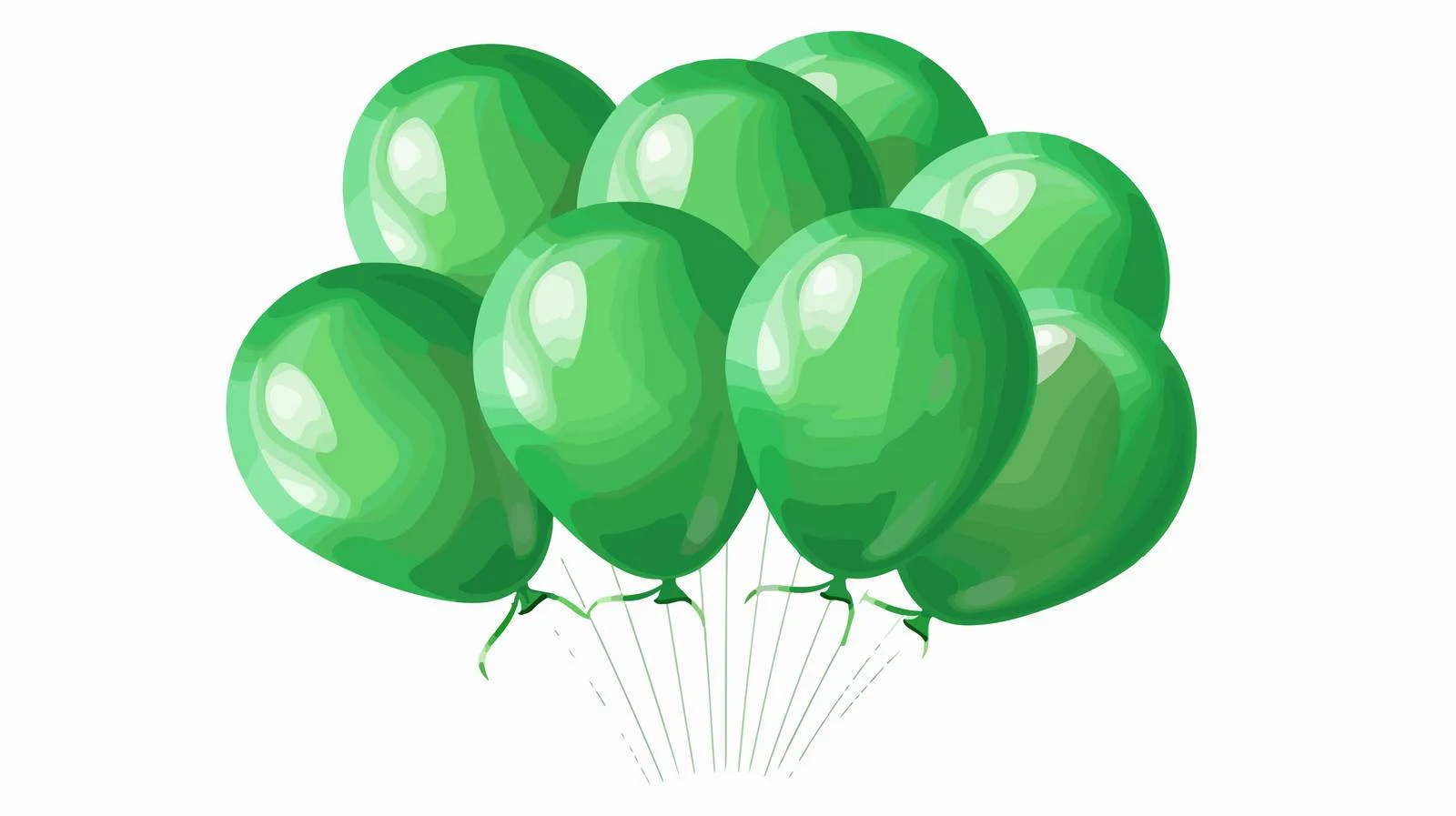 Cheerful Green Balloon Cartoon Vector Illustration — free download from Dotvec