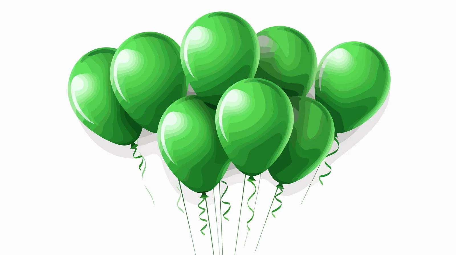 Happy Green Balloon Cartoon Vector Illustration — free download from Dotvec