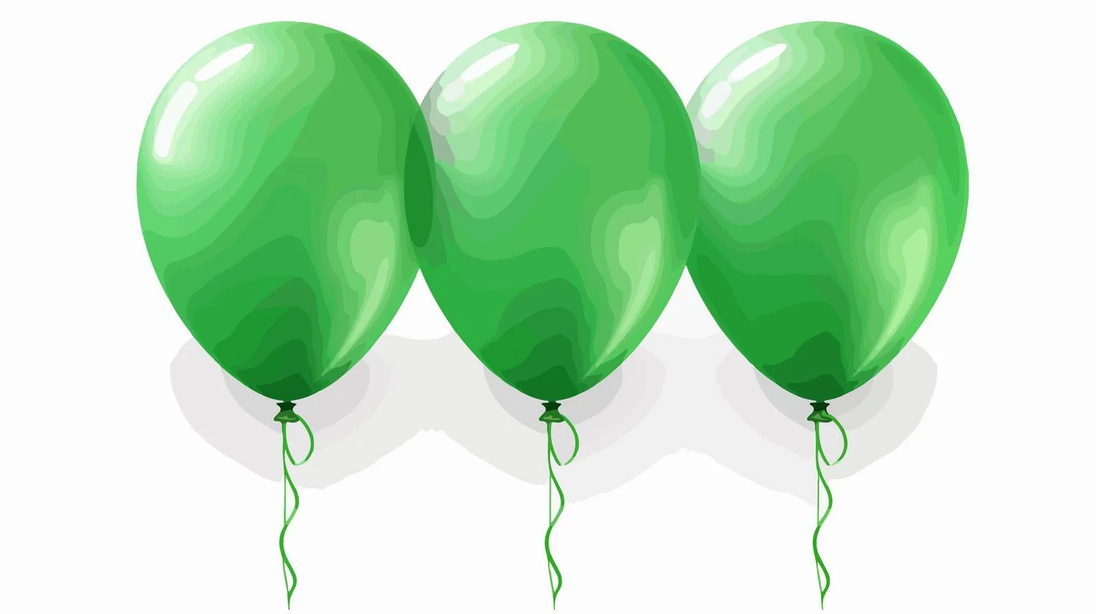 Cheerful Green Balloon Cartoon Illustration — free download from Dotvec