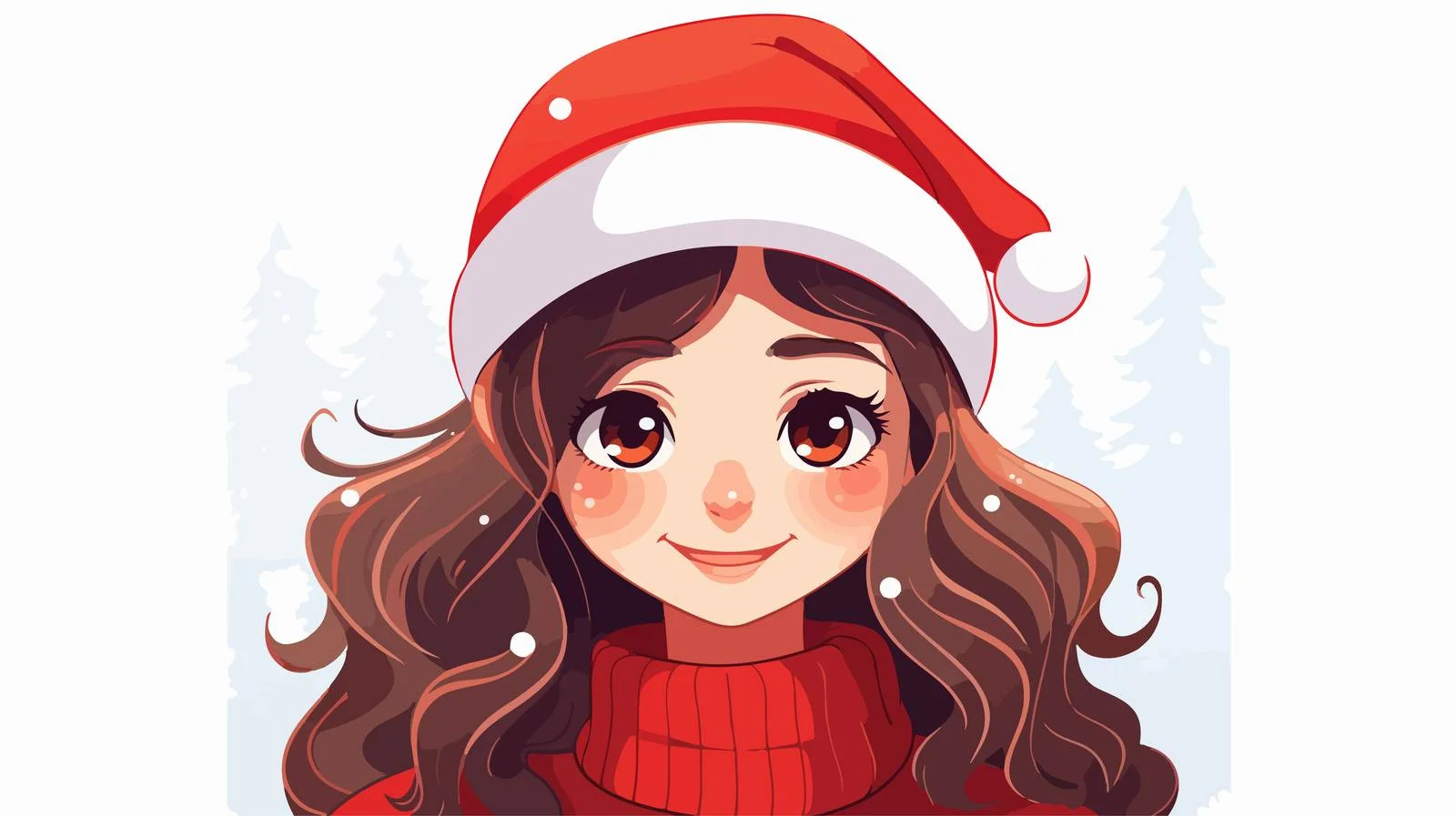 Joyful Girl Flat Color Illustration — free download from Dotvec