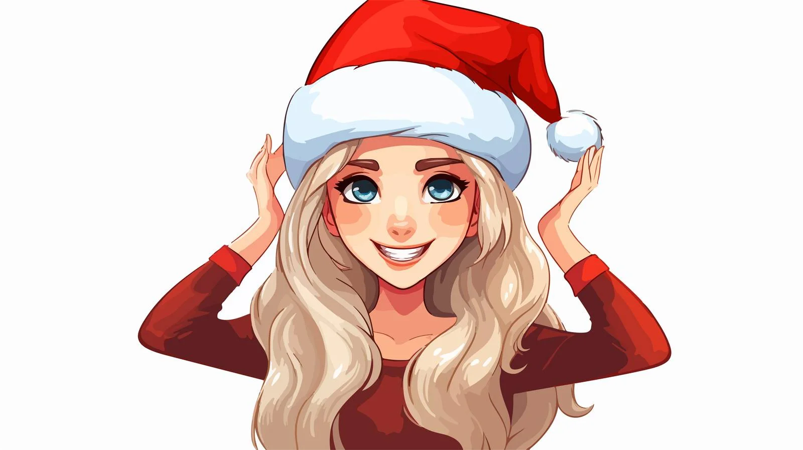 Joyful Girl Flat Illustration — free download from Dotvec