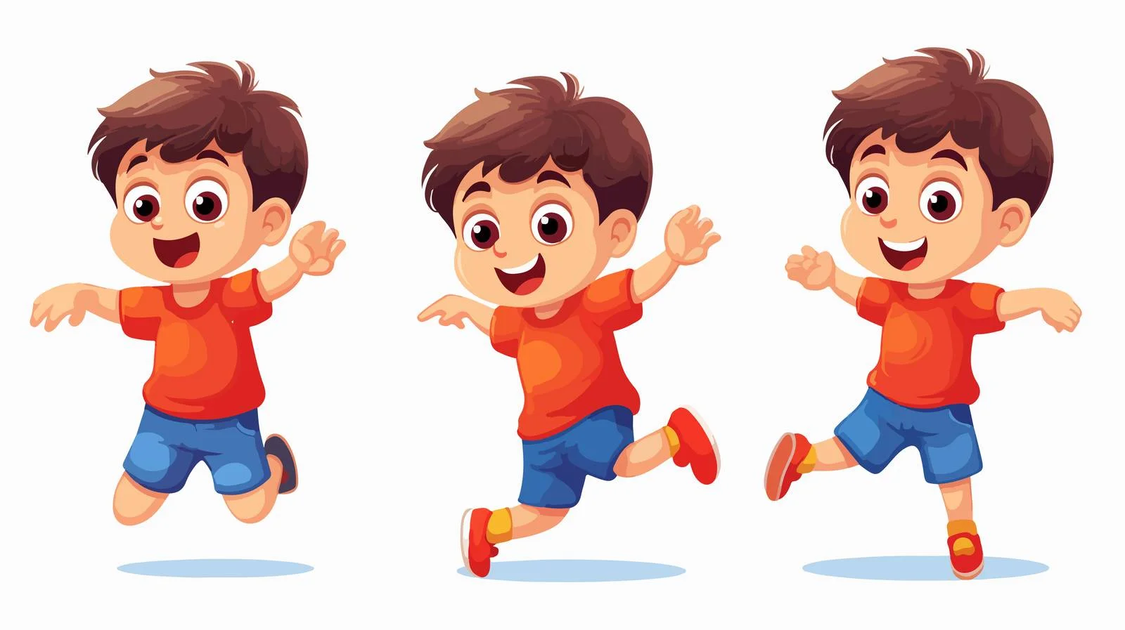 Joyful Kid Jump Cartoon Vector Illustration — free download from Dotvec