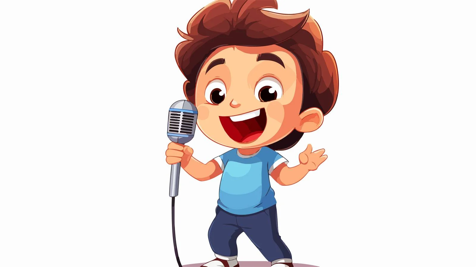 Kid Karaoke Music Vector Cartoon — free download from Dotvec