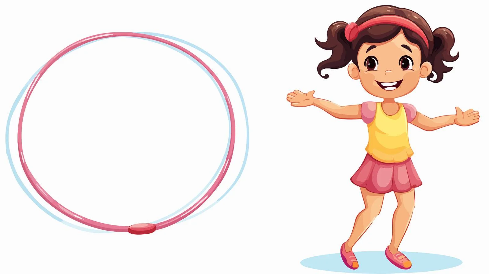 Cheerful Child Hula Hoop Illustration — free download from Dotvec