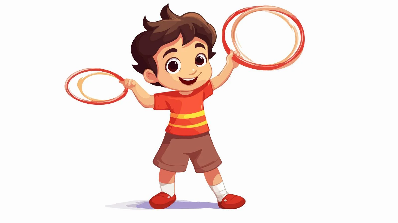 Cheerful Child Hula Hoop Illustration — free download from Dotvec