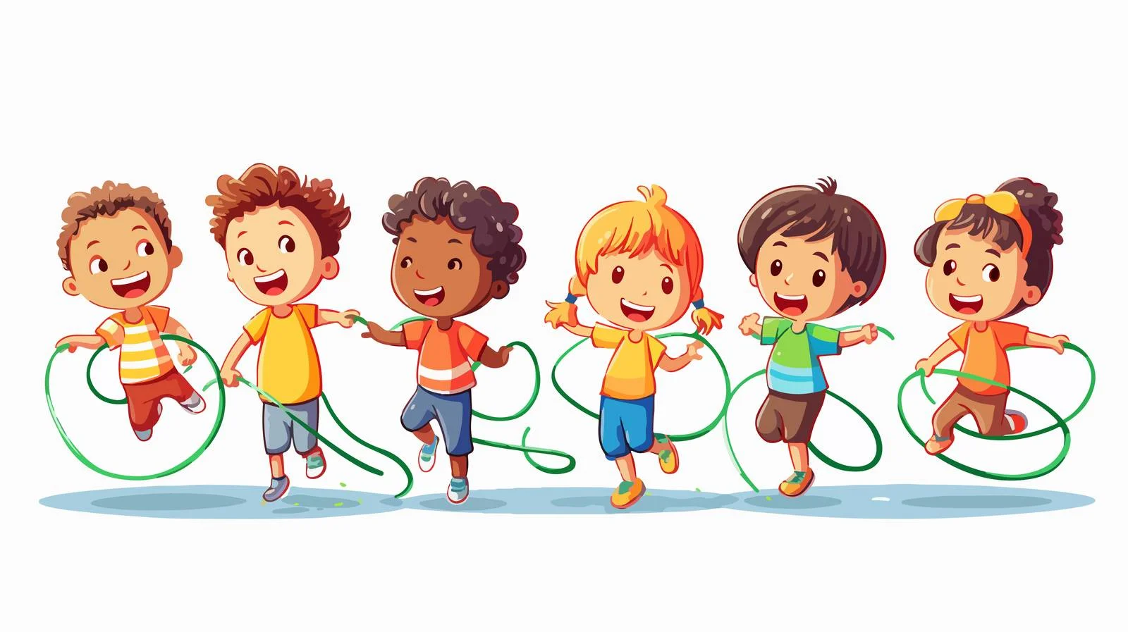 Joyful Kids Hoop Vector Illustration — free download from Dotvec
