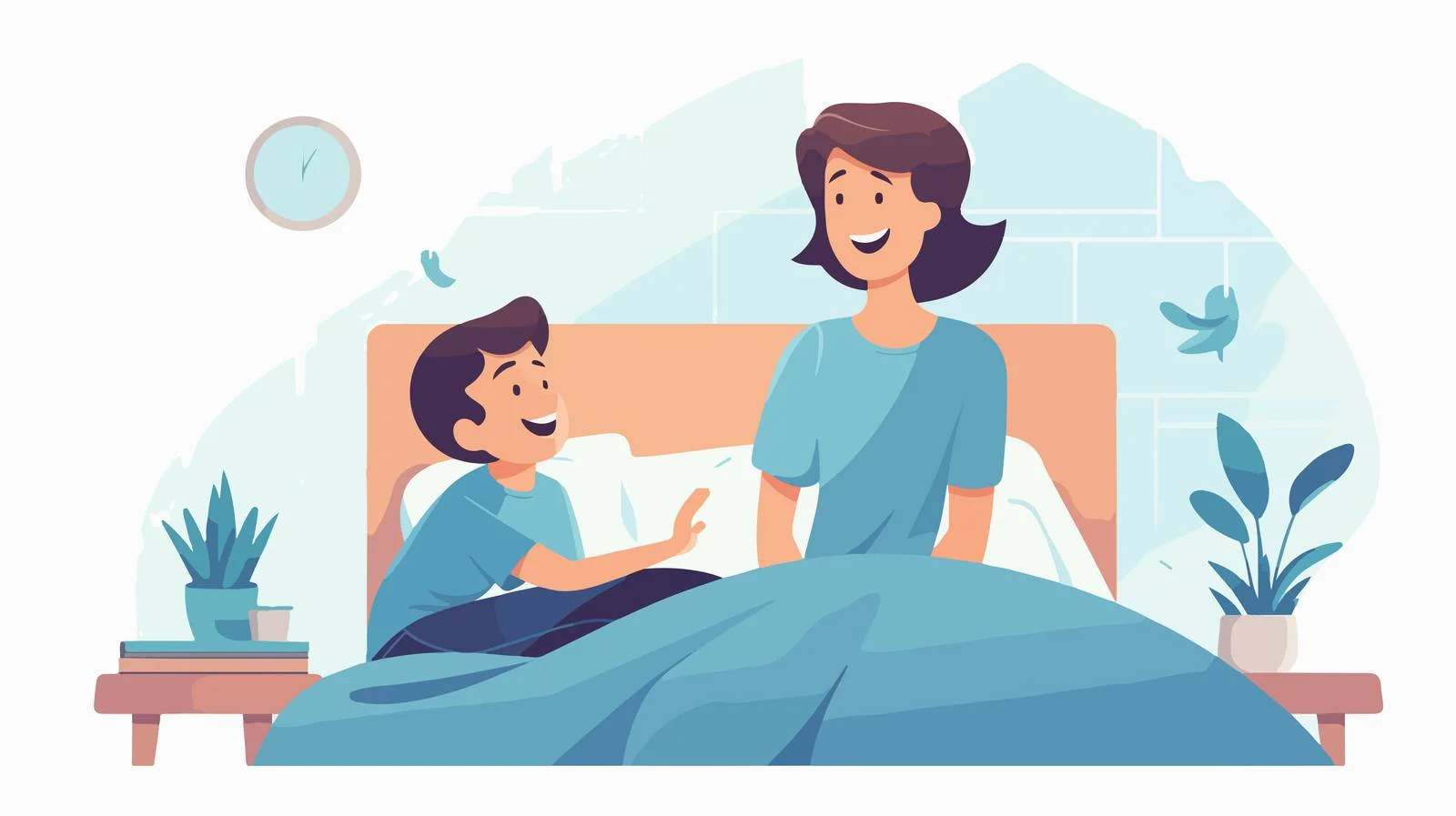 Mother Storytelling Cartoon Scene — free download from Dotvec