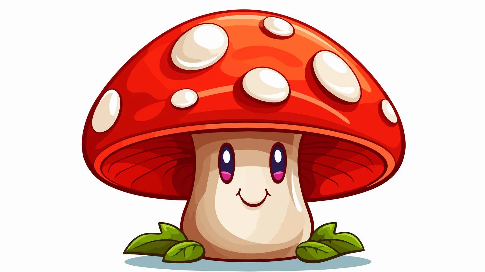 Joyful Mushroom Cartoon Character — free download from Dotvec