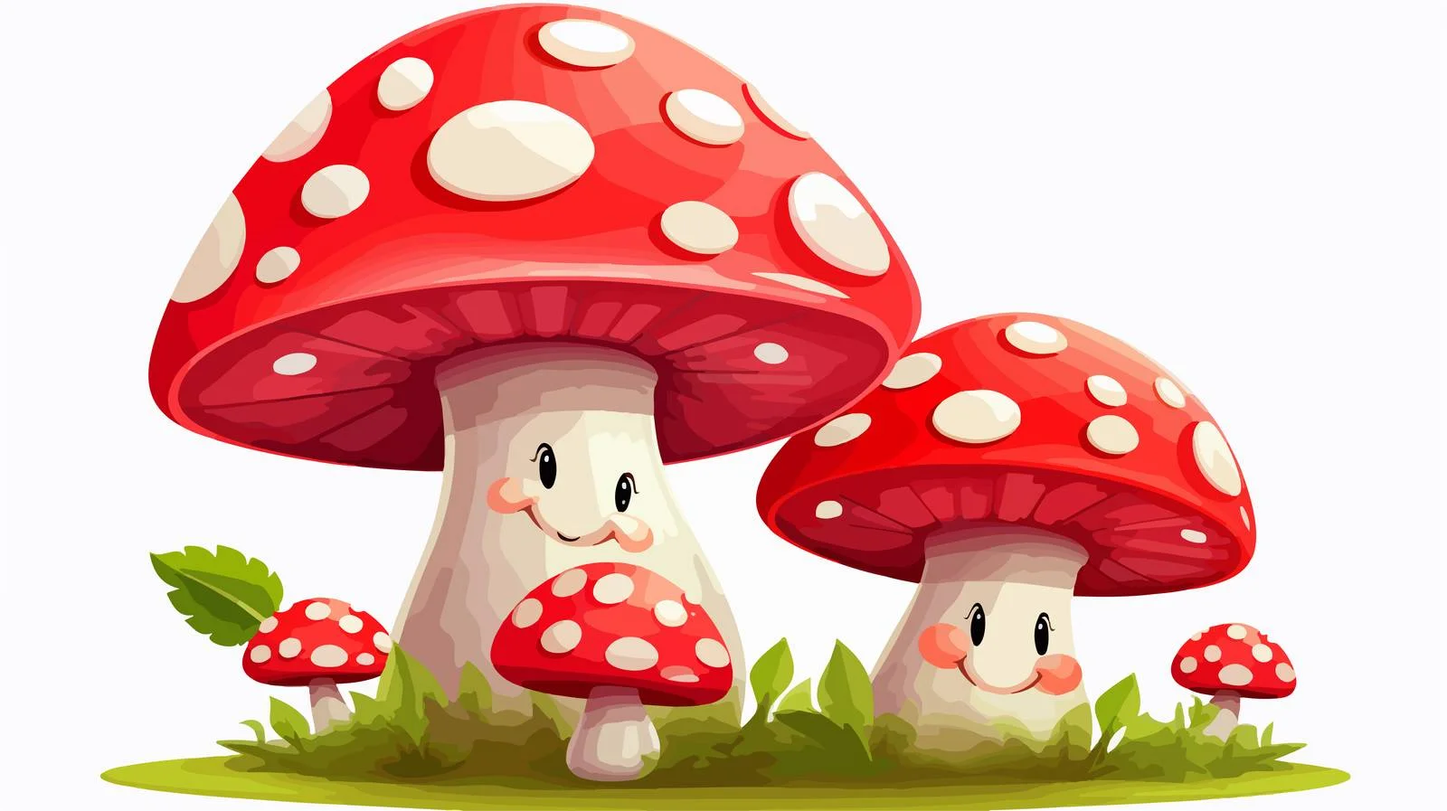 Cheerful Mushroom Cartoon Character Vector Illustration — free download from Dotvec