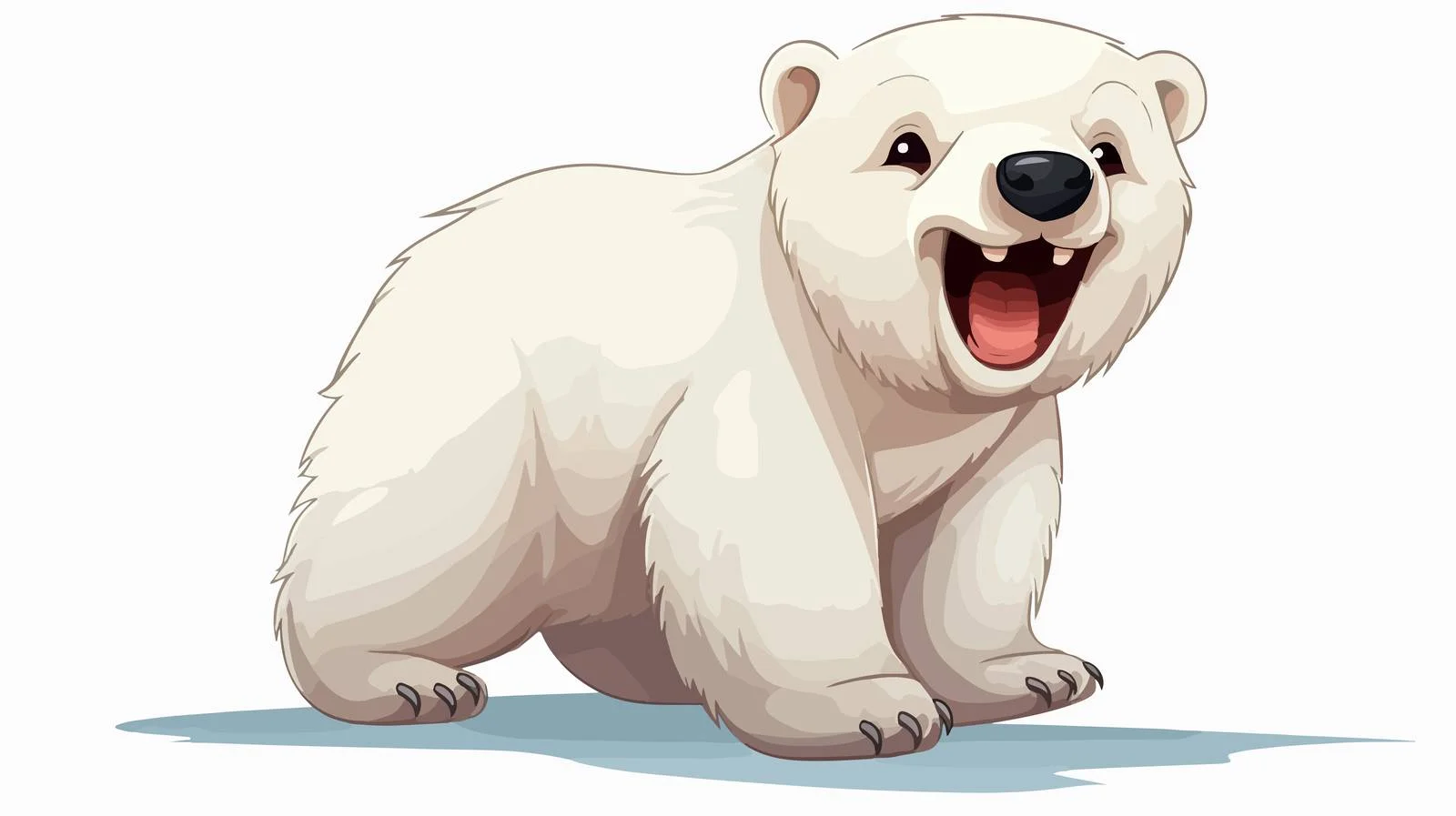 Cheerful Polar Bear Cartoon Vector Illustration — free download from Dotvec