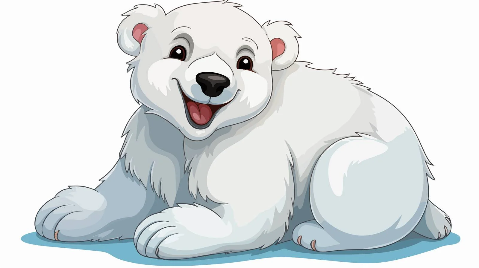 Cheerful Polar Bear Vector Illustration — free download from Dotvec