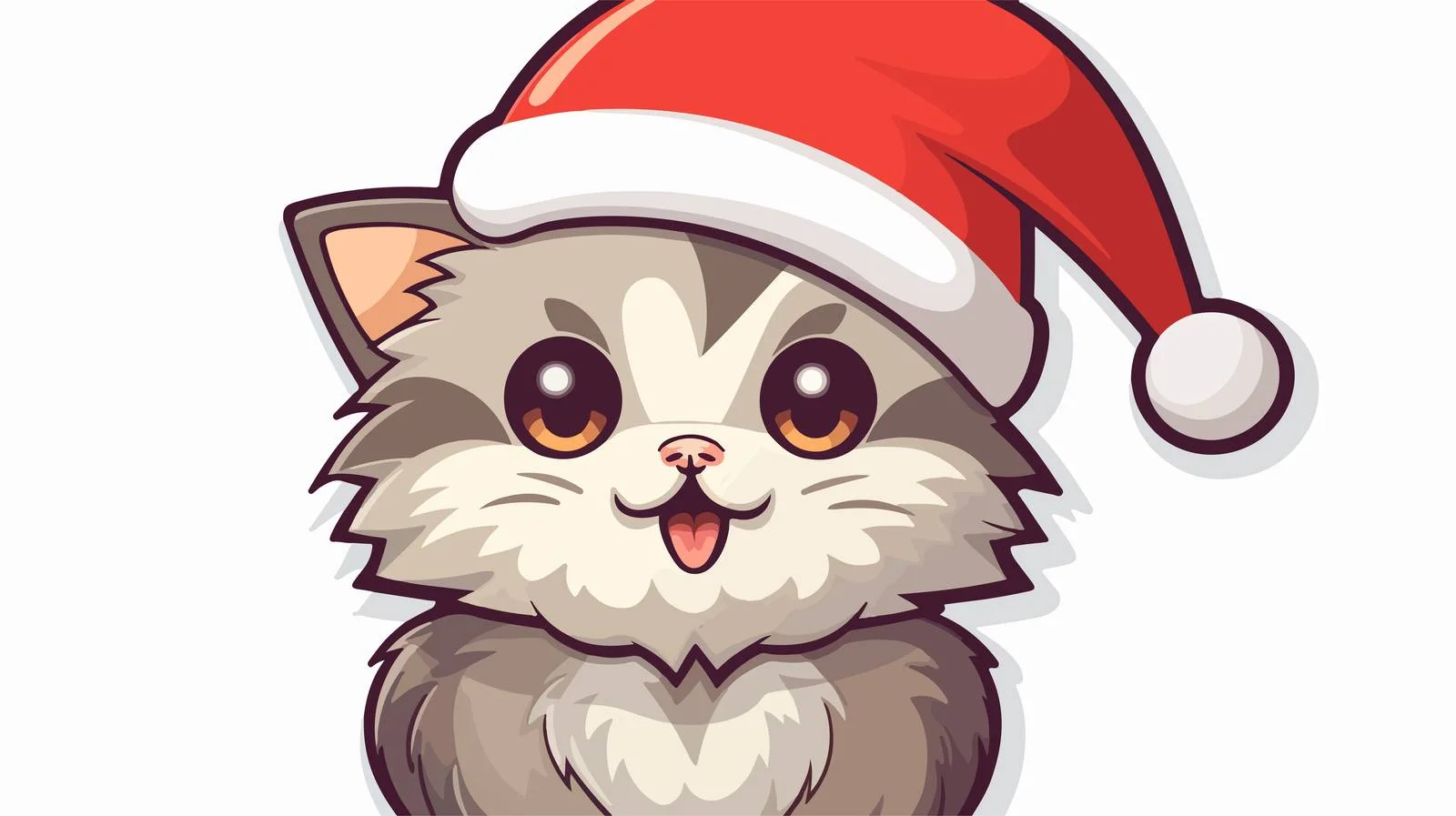 Whimsical Cat Sticker — free download from Dotvec