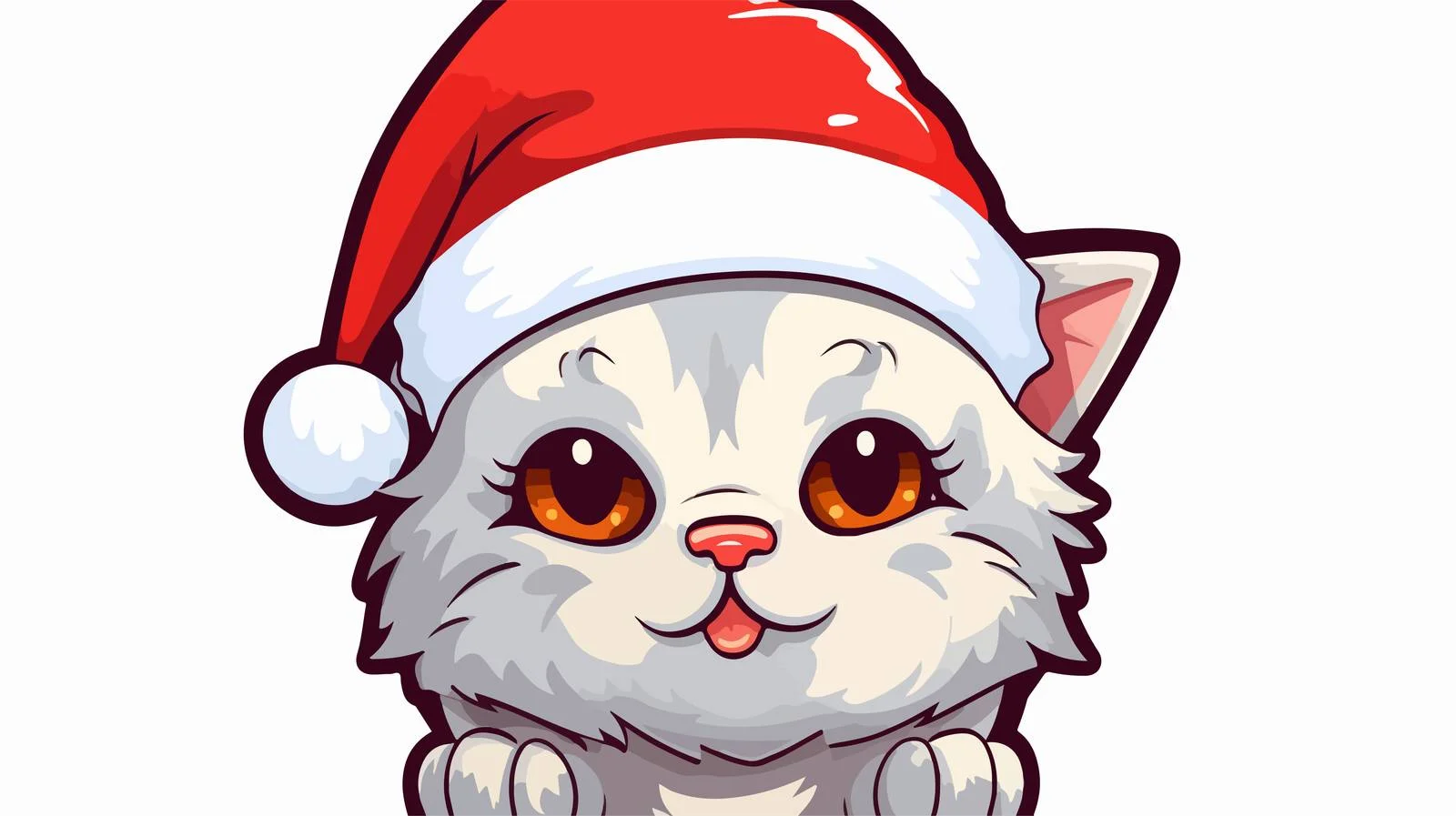 Whimsical Cat Sticker for Fun Use — free download from Dotvec