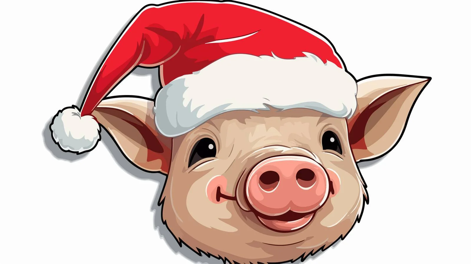 Cheerful Pig Sticker — free download from Dotvec