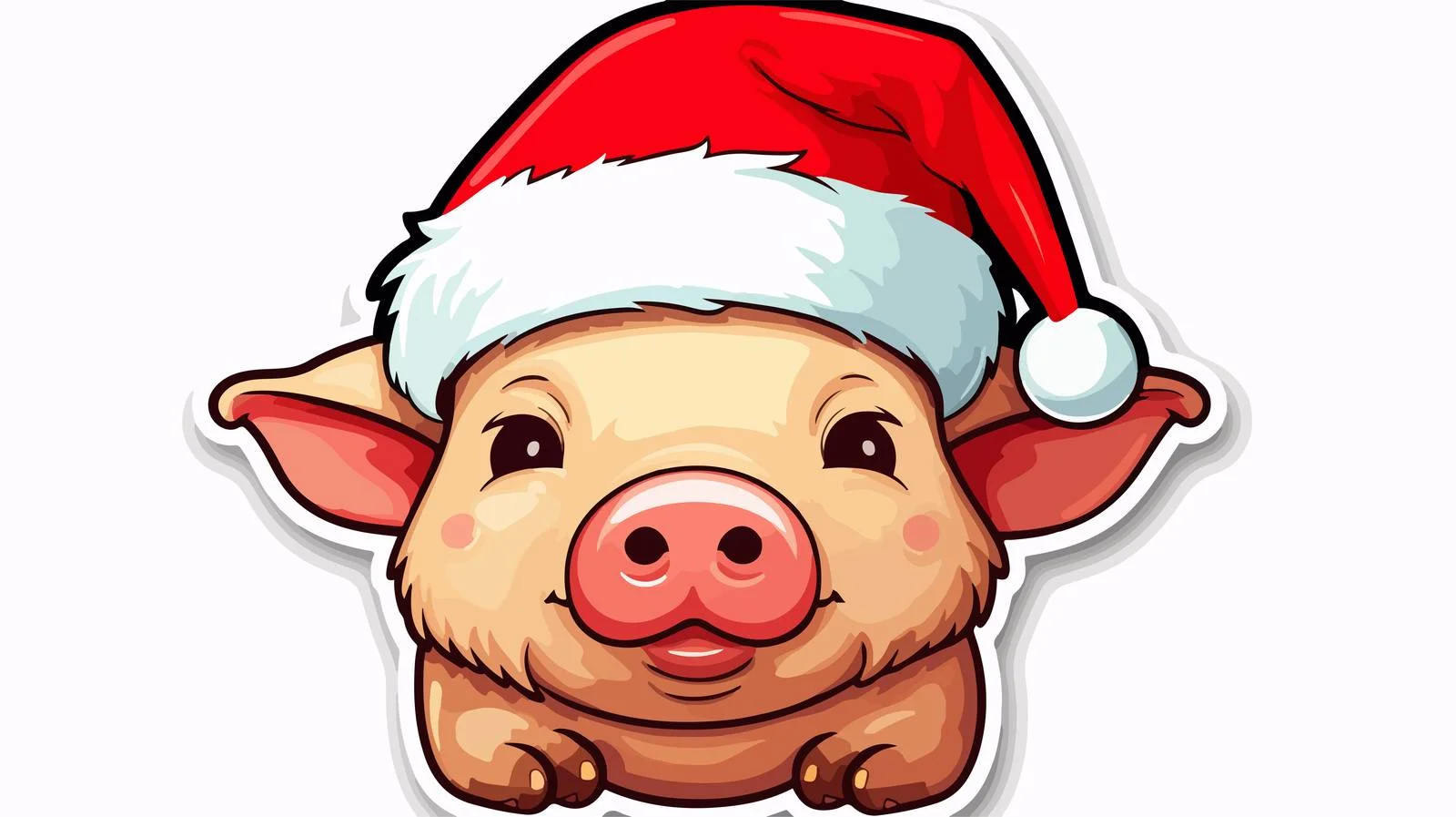 Whimsical Pig Sticker — free download from Dotvec