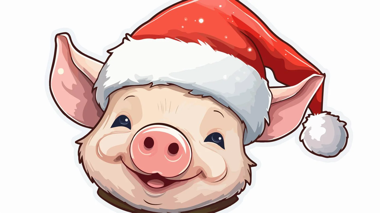 Quirky Pig Sticker — free download from Dotvec