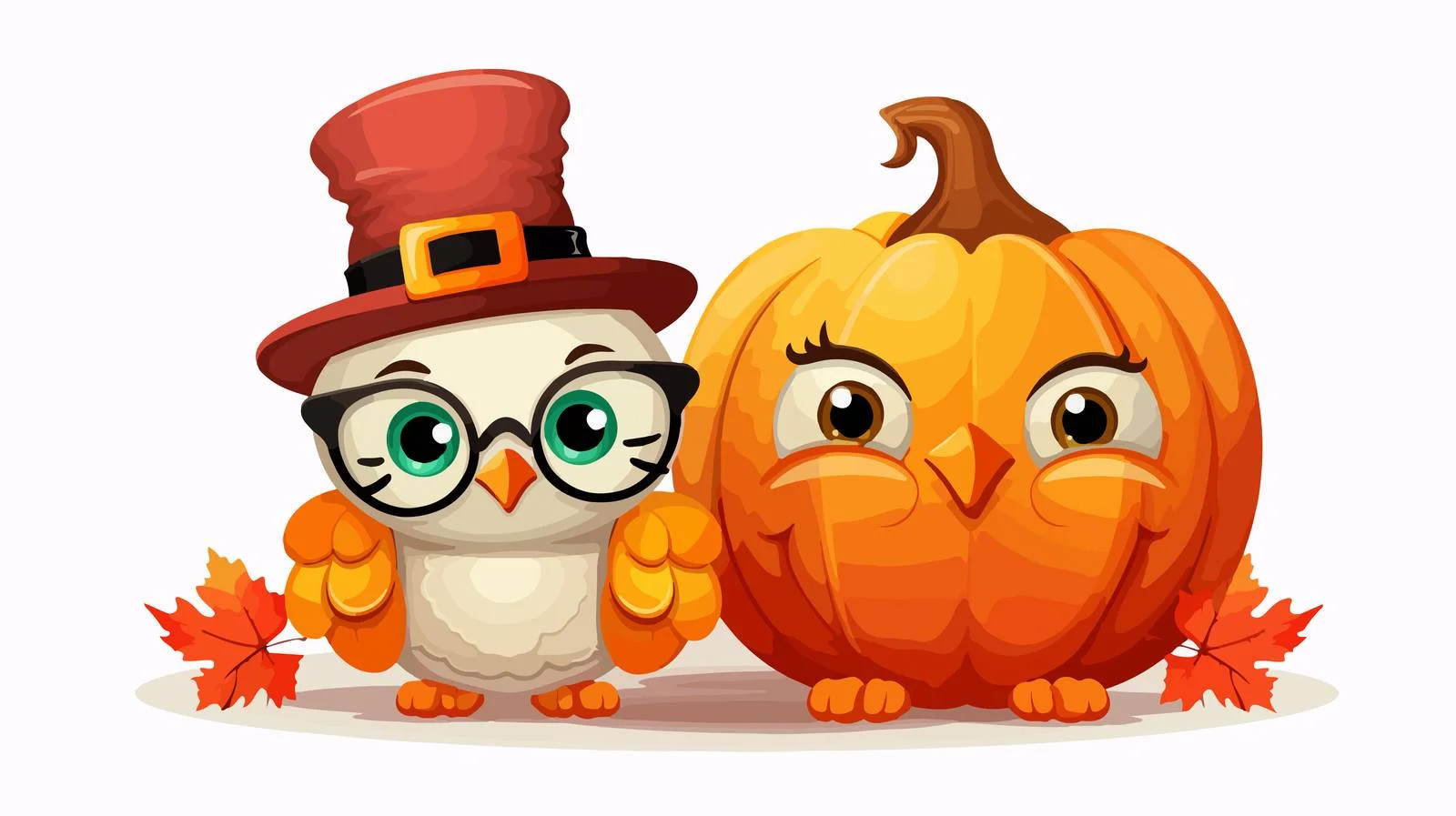 Festive Thanksgiving Turkey and Pumpkin Illustration — free download from Dotvec