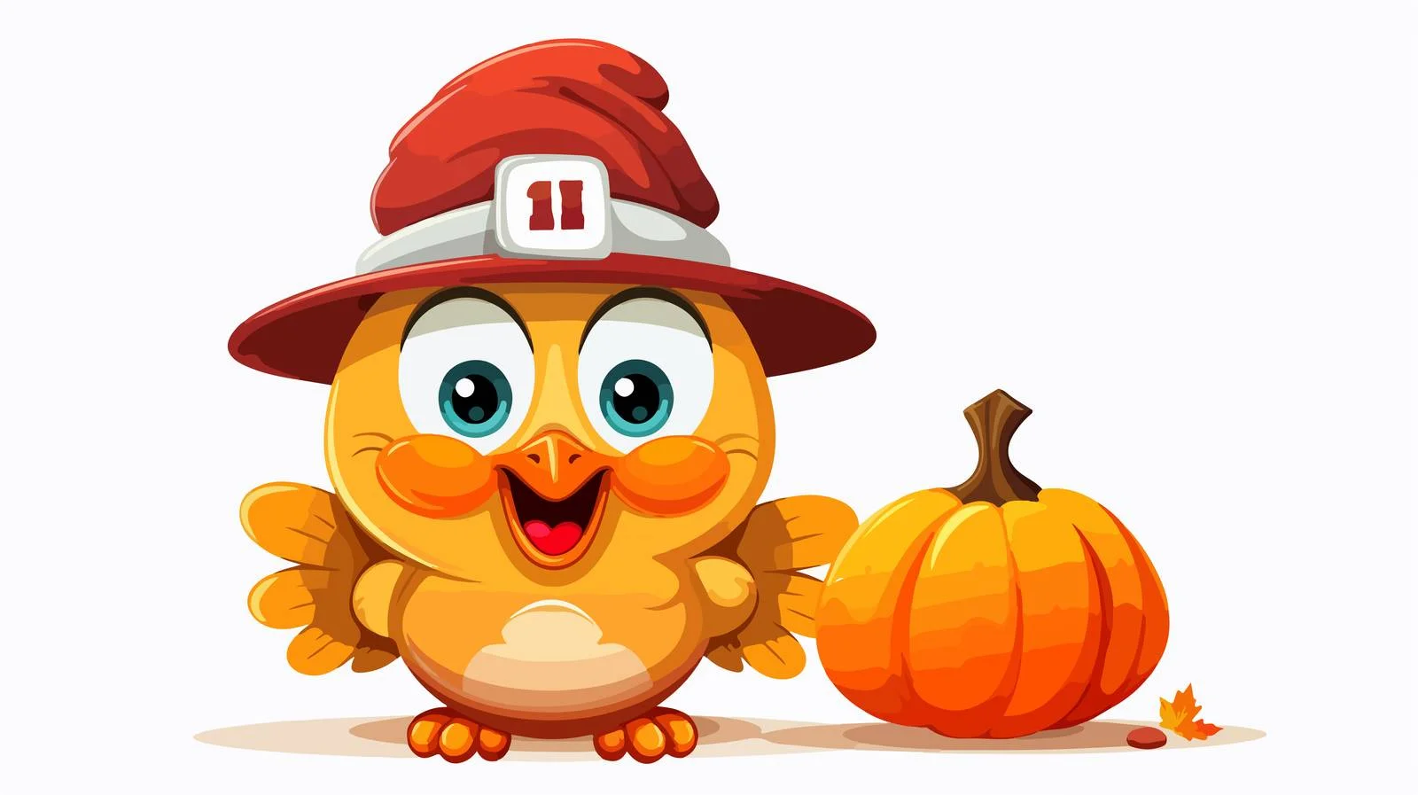 Thanksgiving Turkey and Pumpkin Cartoon — free download from Dotvec