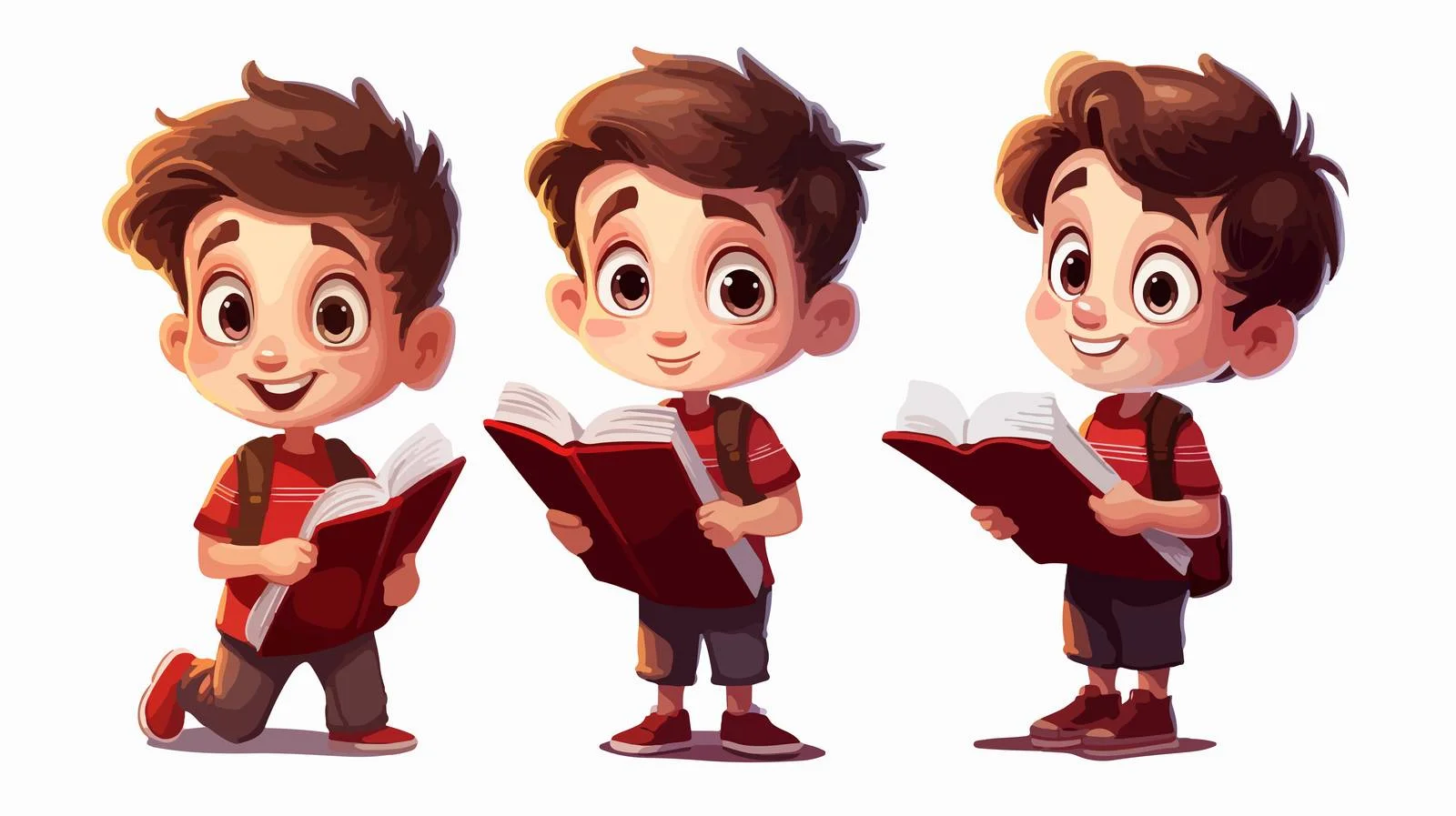 Young Student with Book and Pencil — free download from Dotvec