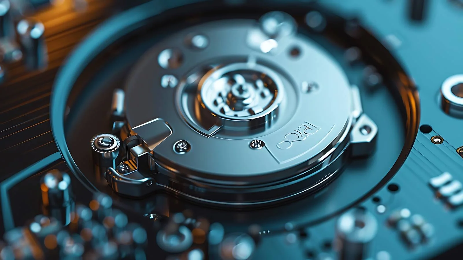 Detailed Hard Drive Disk Pattern Close-Up — free download from Dotvec