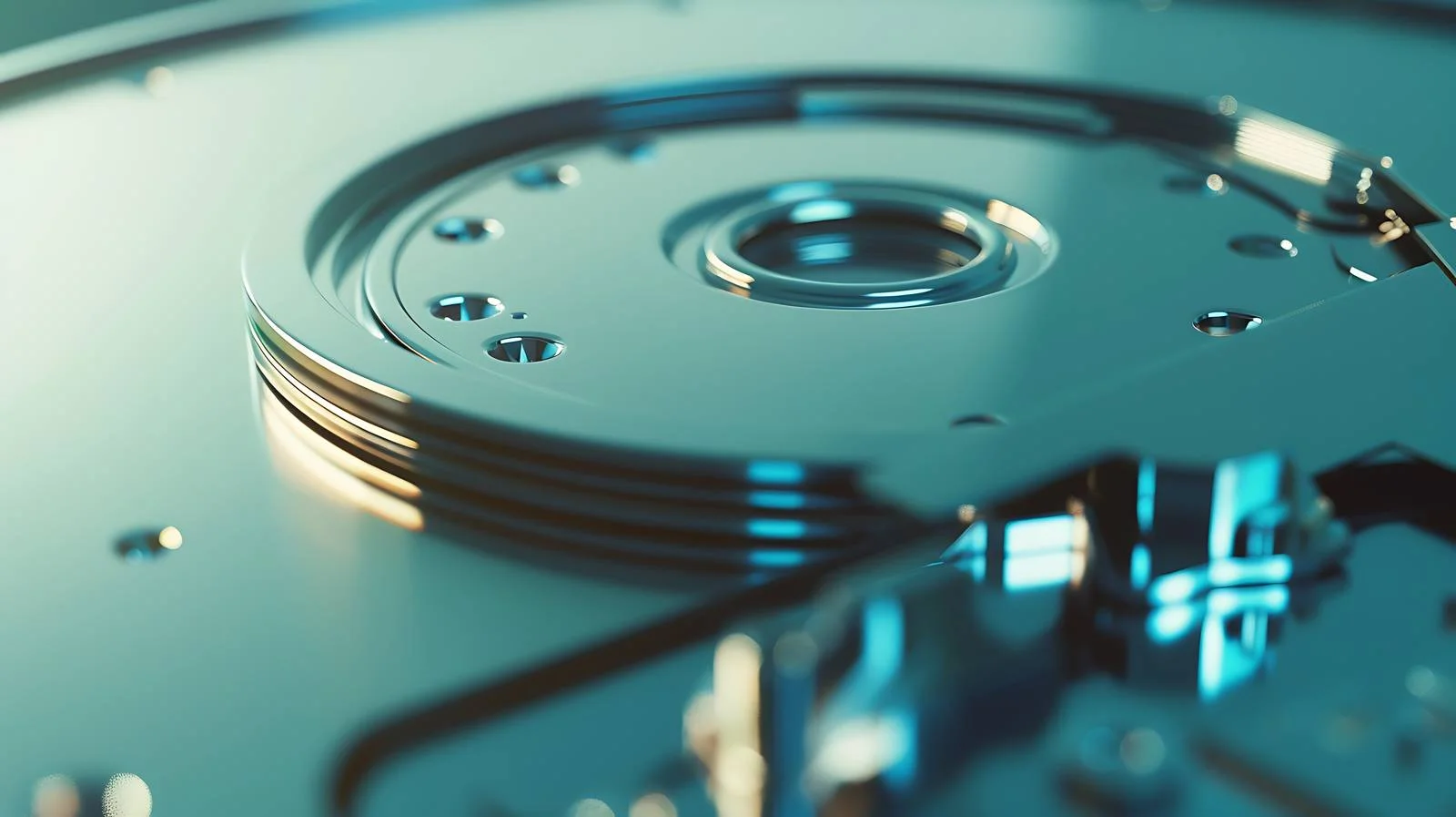 Detailed Hard Drive Disk Backside Closeup — free download from Dotvec