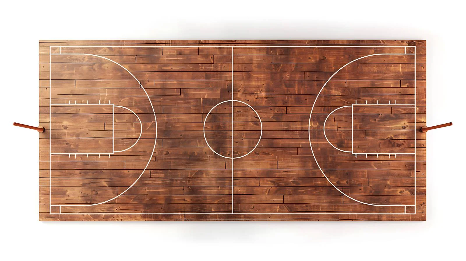 Elevated View of Hardwood Basketball Court — free download from Dotvec