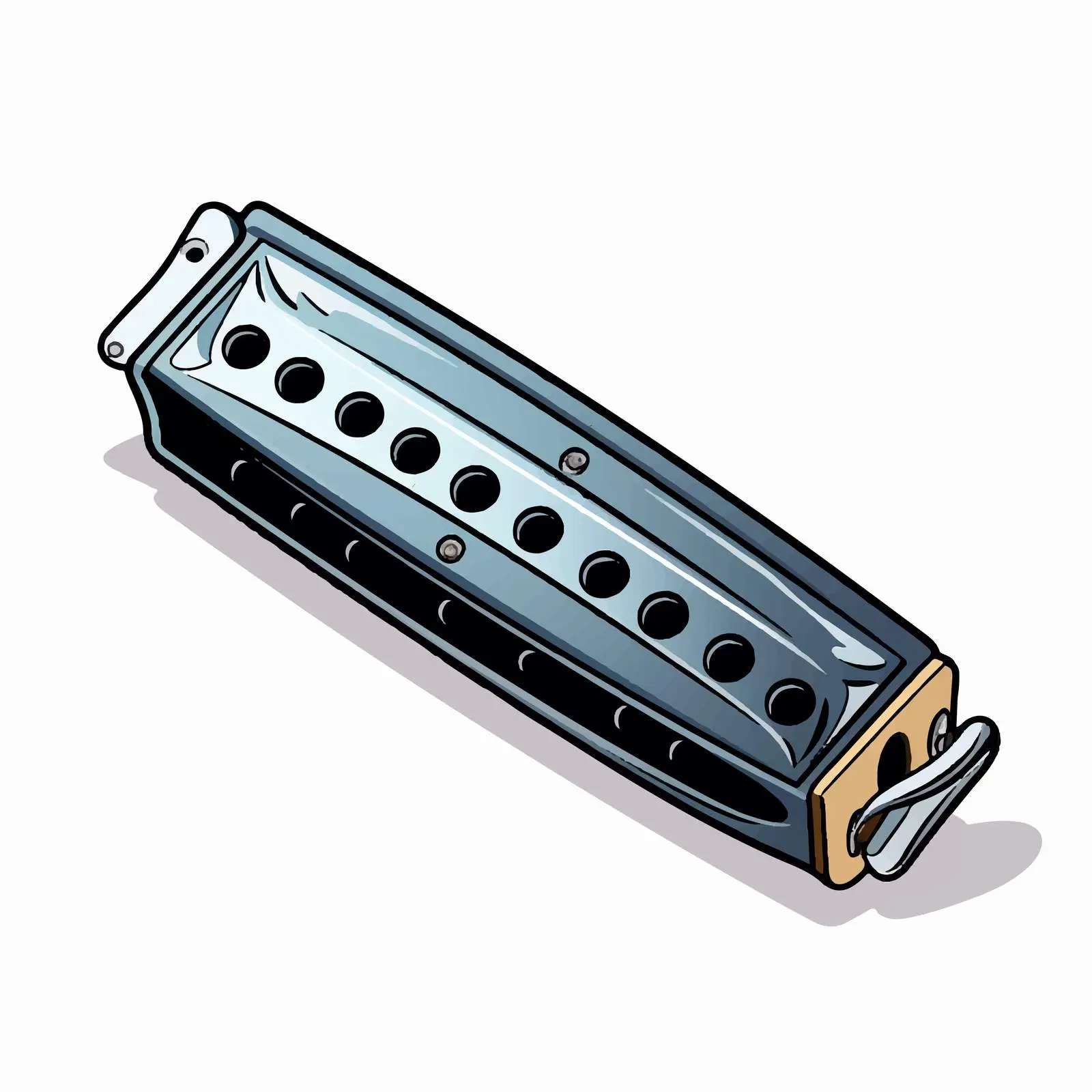 Cartoon Harmonica Vector Illustration — free download from Dotvec