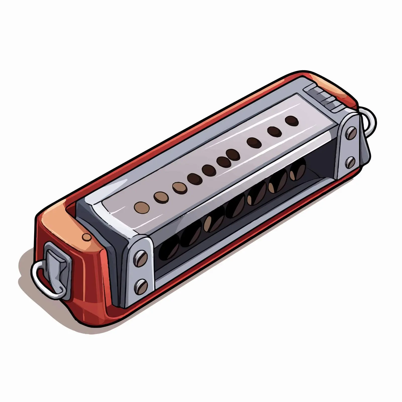 Cartoon Harmonica Vector Illustration – free harmonica image from Dotvec