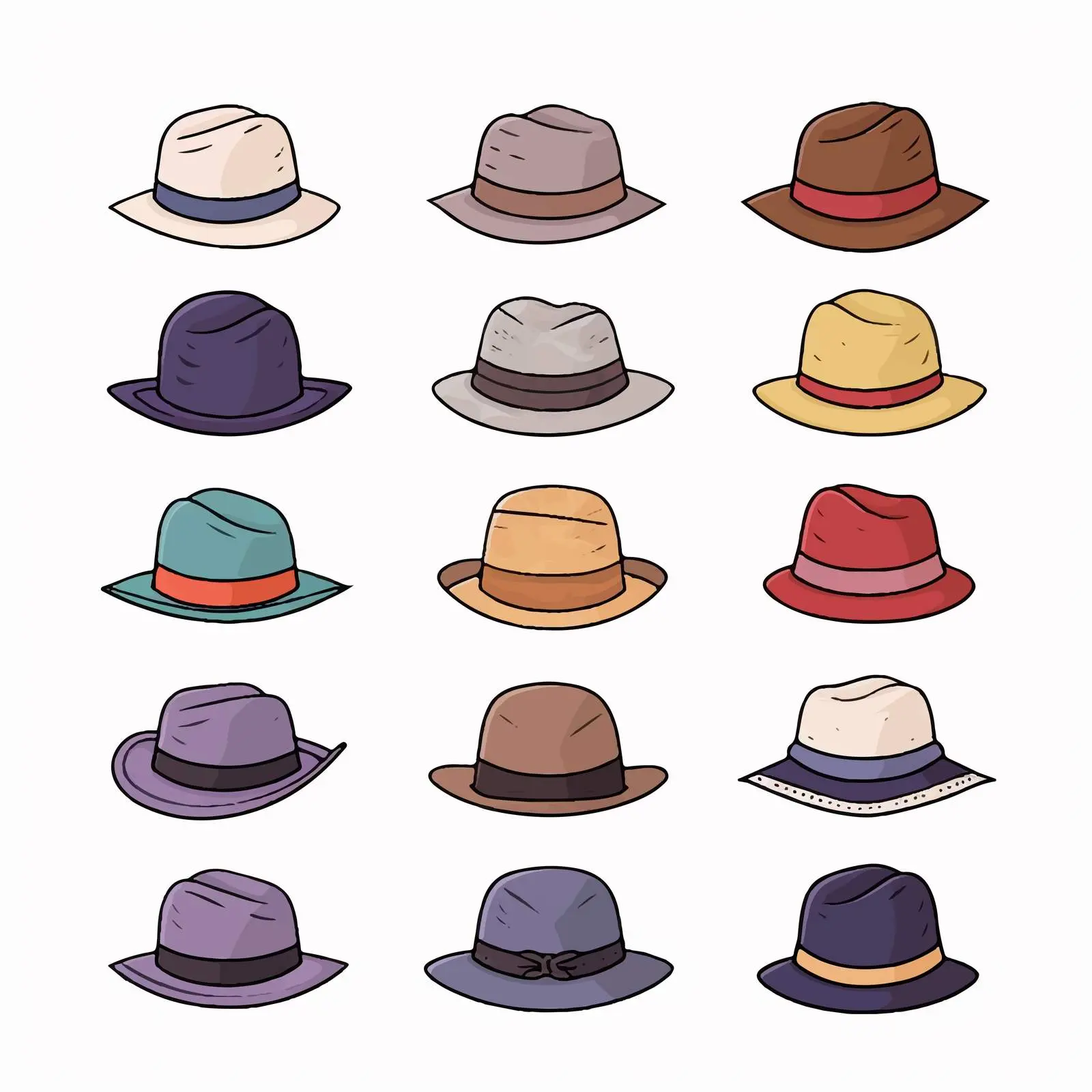 Stylish Hat Line Vector Illustration — free download from Dotvec