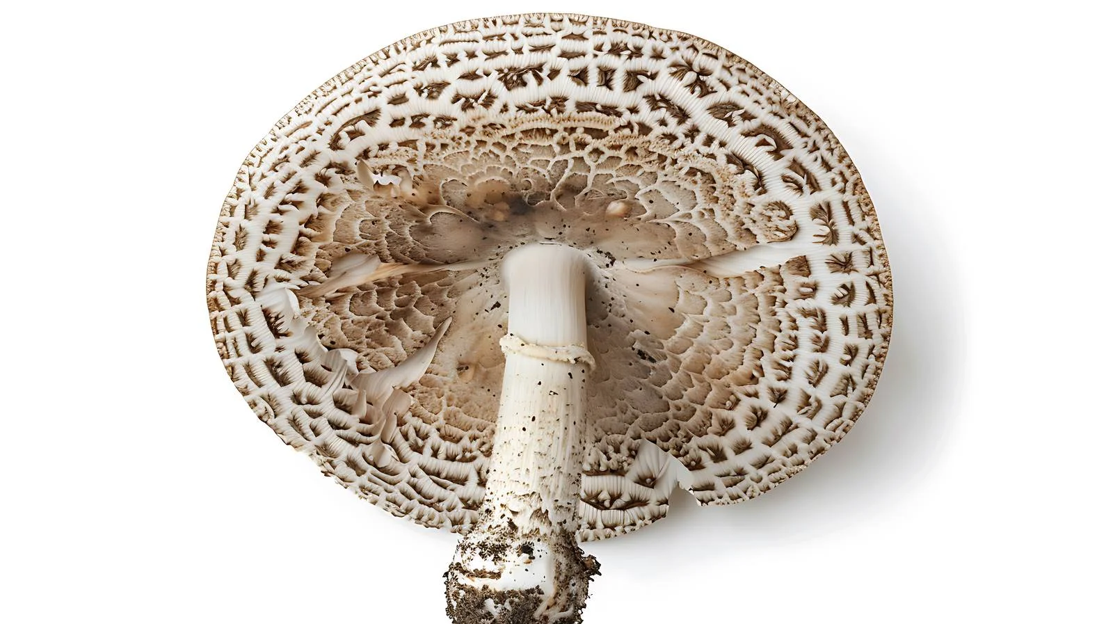 Large Parasol Mushroom Hat Close-Up — free download from Dotvec