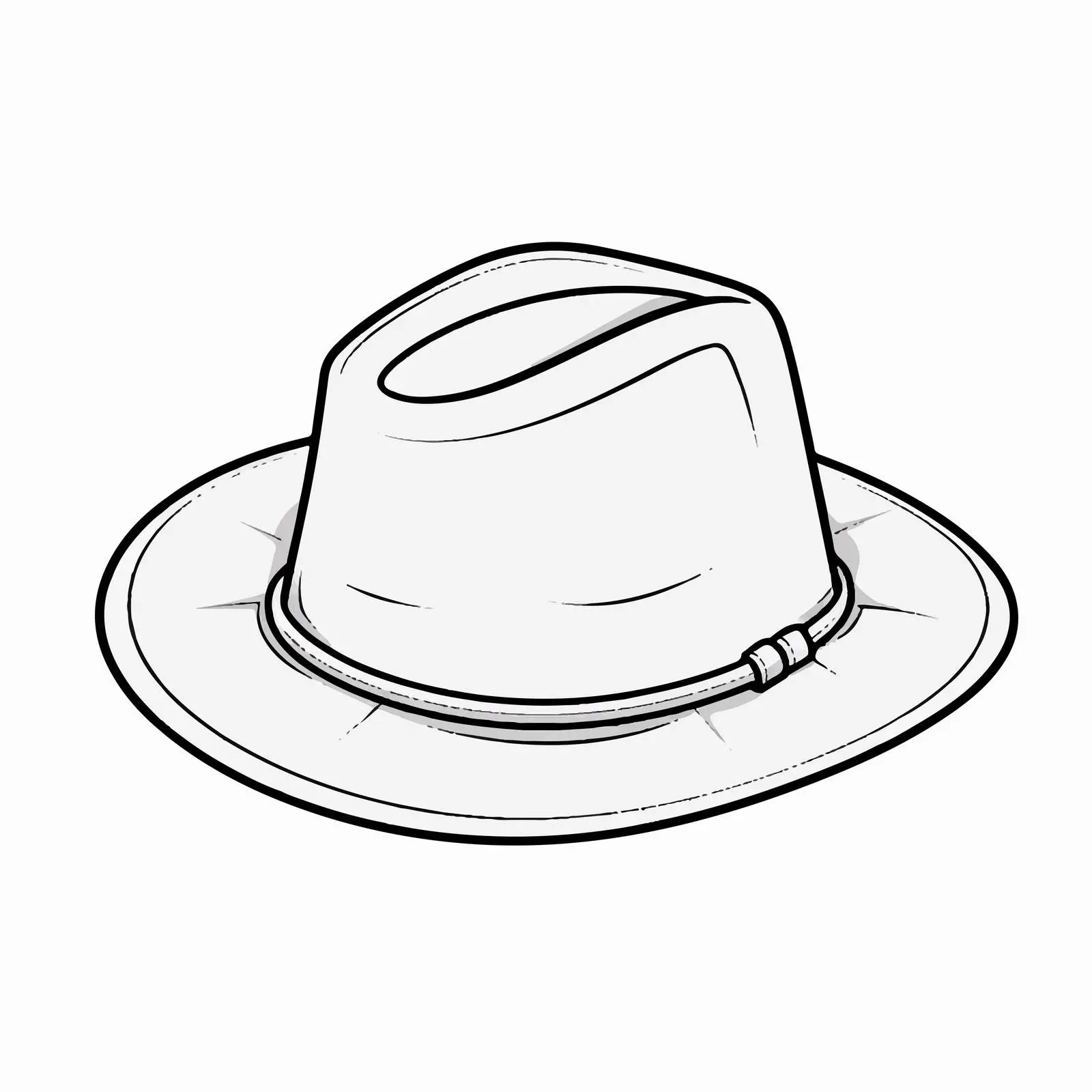 Outline Hat Vector Illustration on White Background — free download from Dotvec