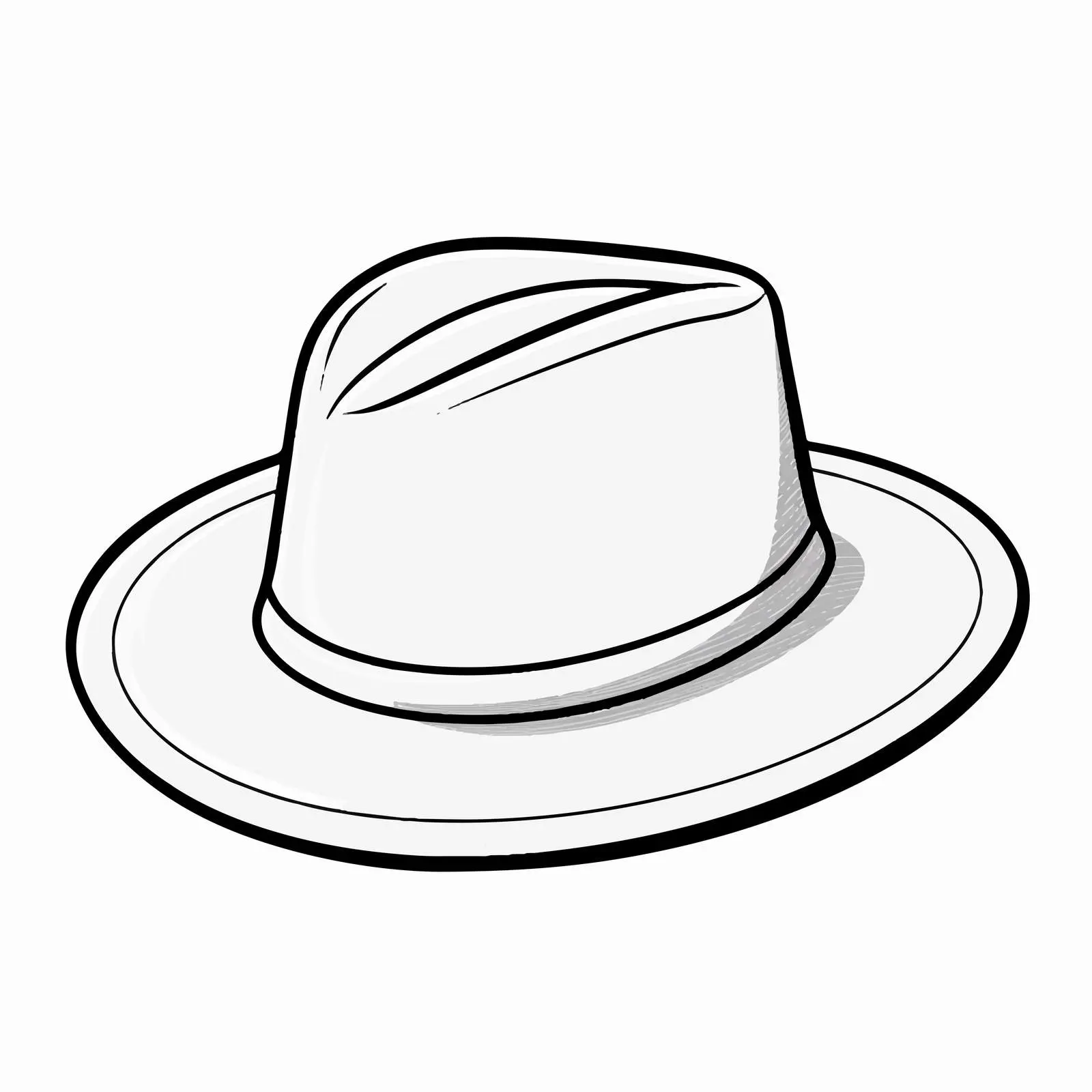 Outline Vector Illustration of a Hat — free download from Dotvec