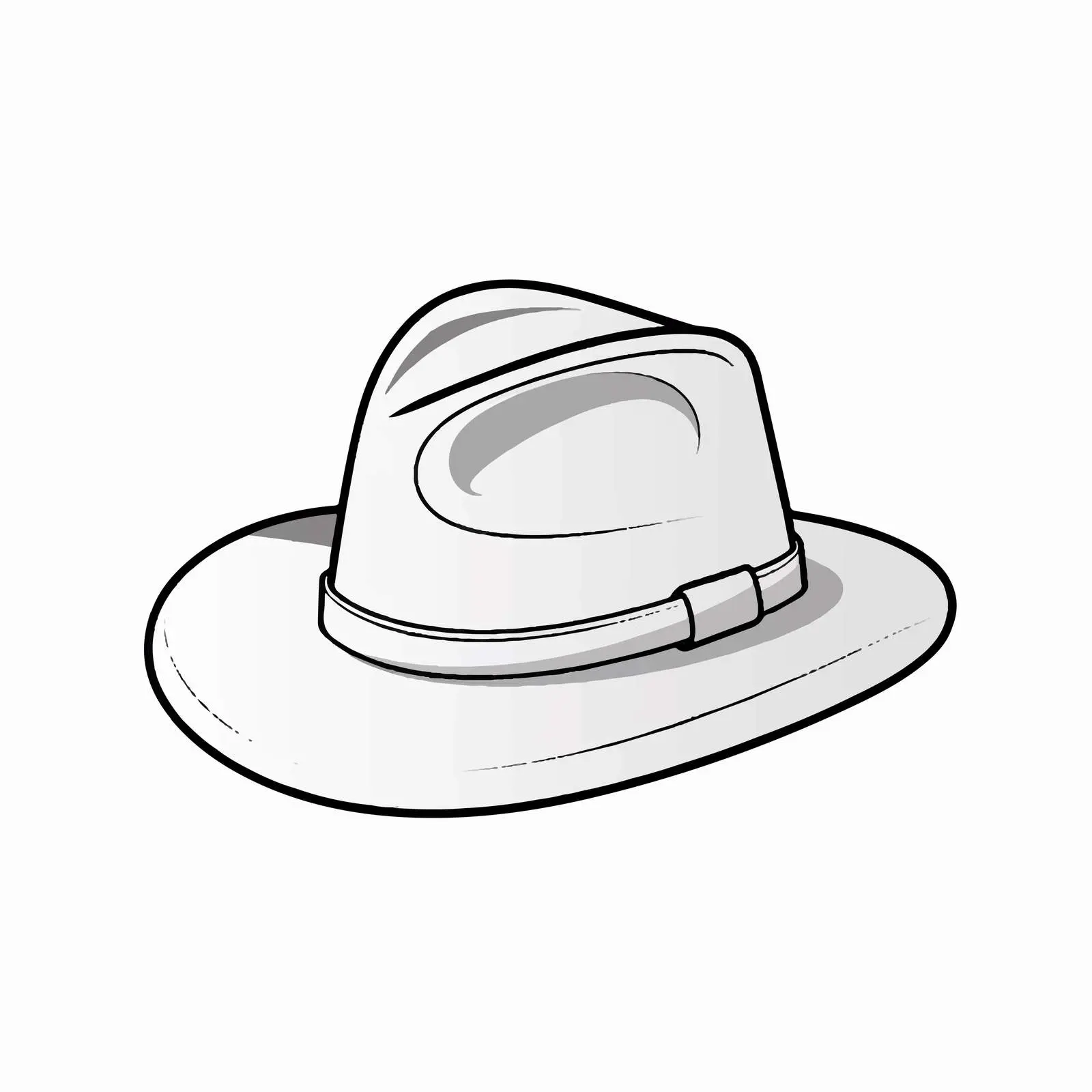 Outline Vector Hat Illustration on White Background — free download from Dotvec