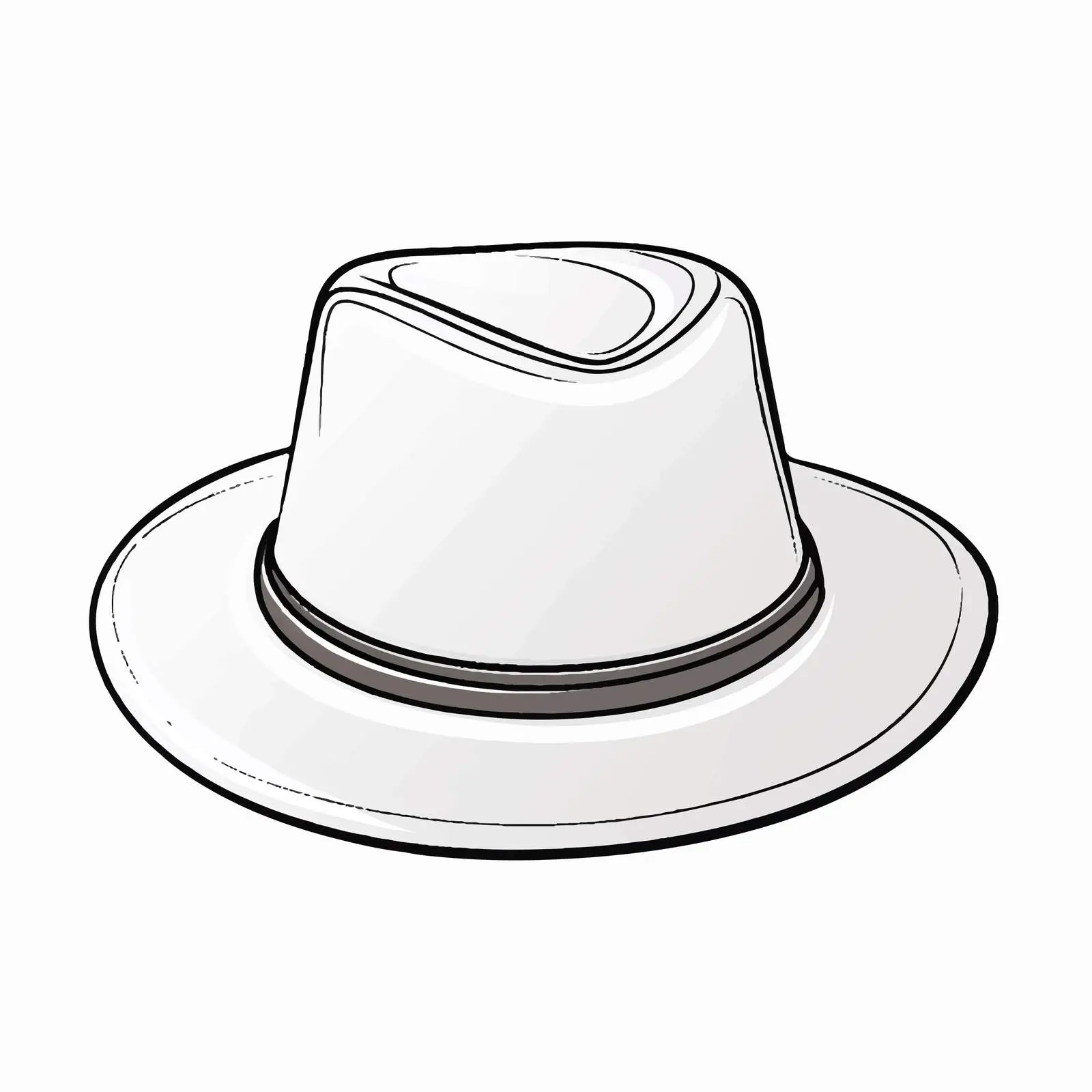 Outline Hat Vector Illustration on White Background — free download from Dotvec