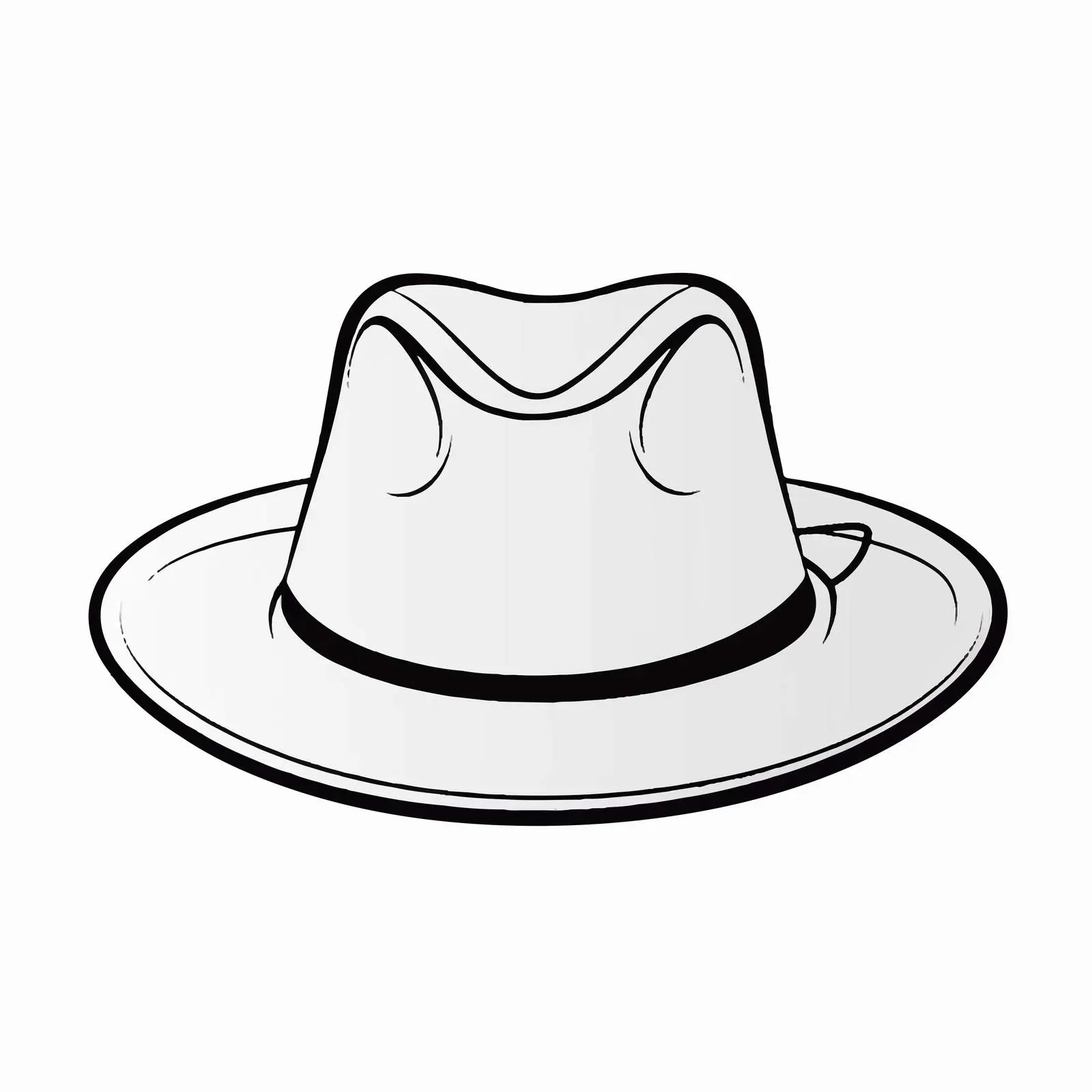 Outline Hat Vector Illustration on White Background — free download from Dotvec