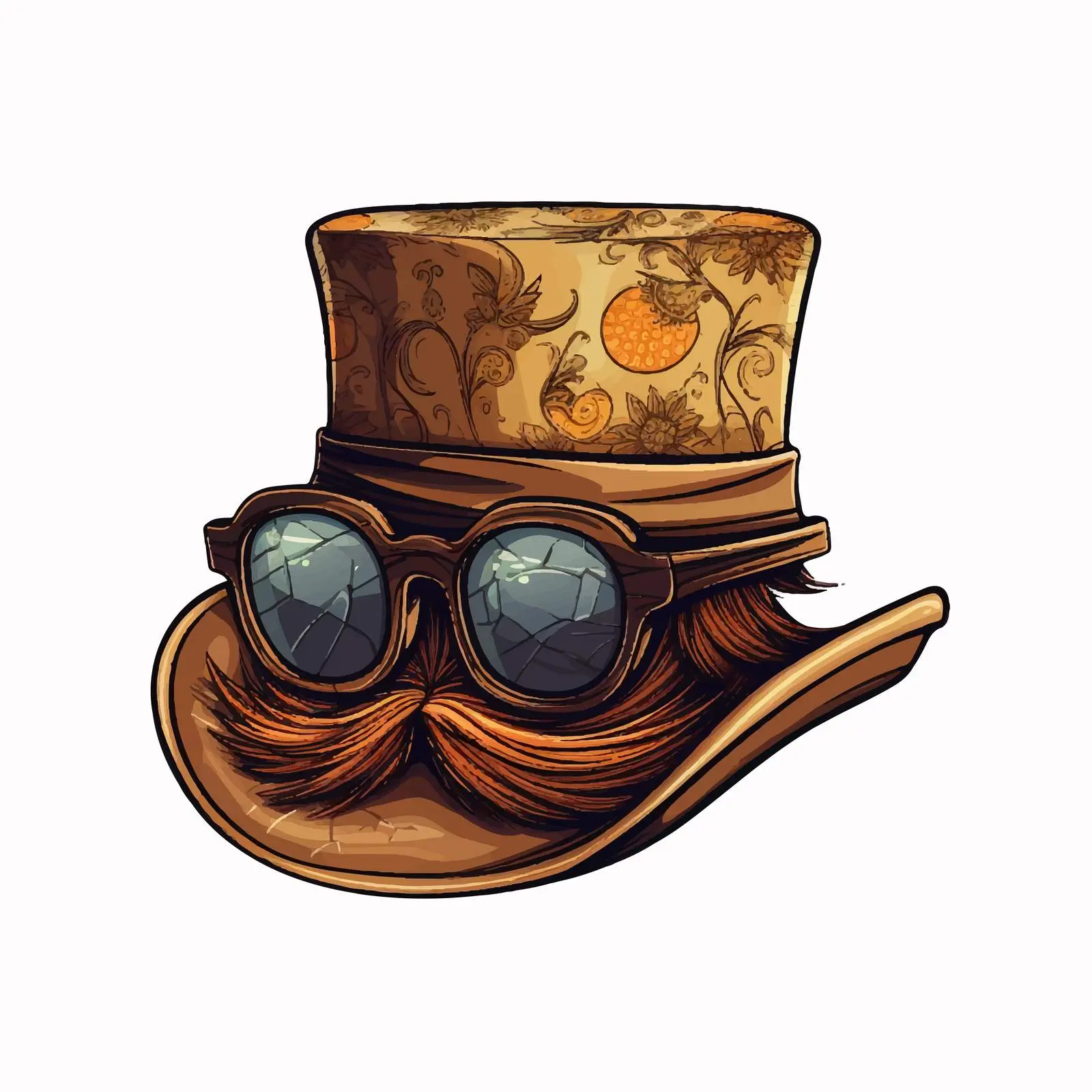 Hipster Style Cartoon Vector With Hat and Glasses — free download from Dotvec