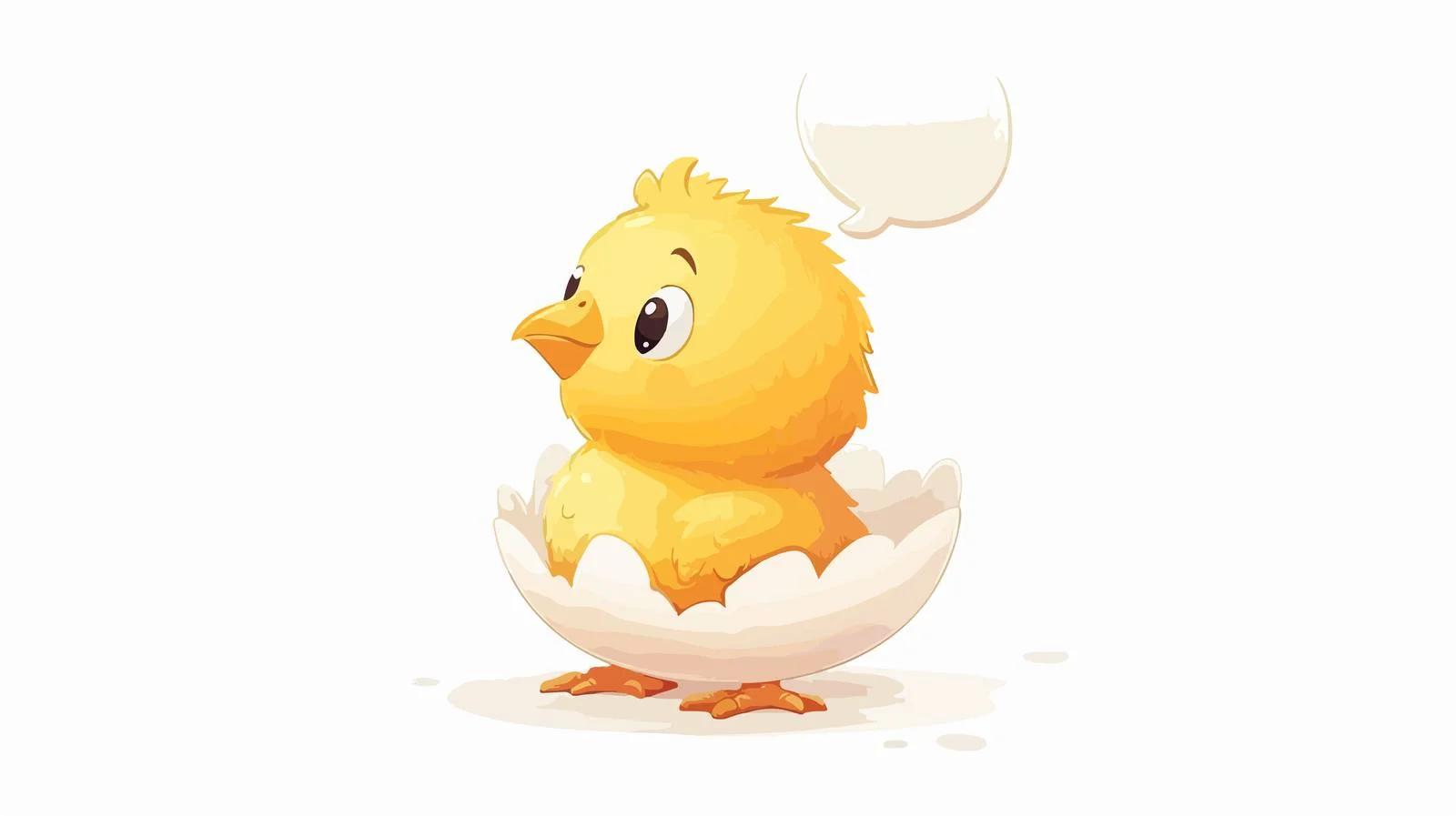 Chick Thought Bubble Vector Illustration — free download from Dotvec