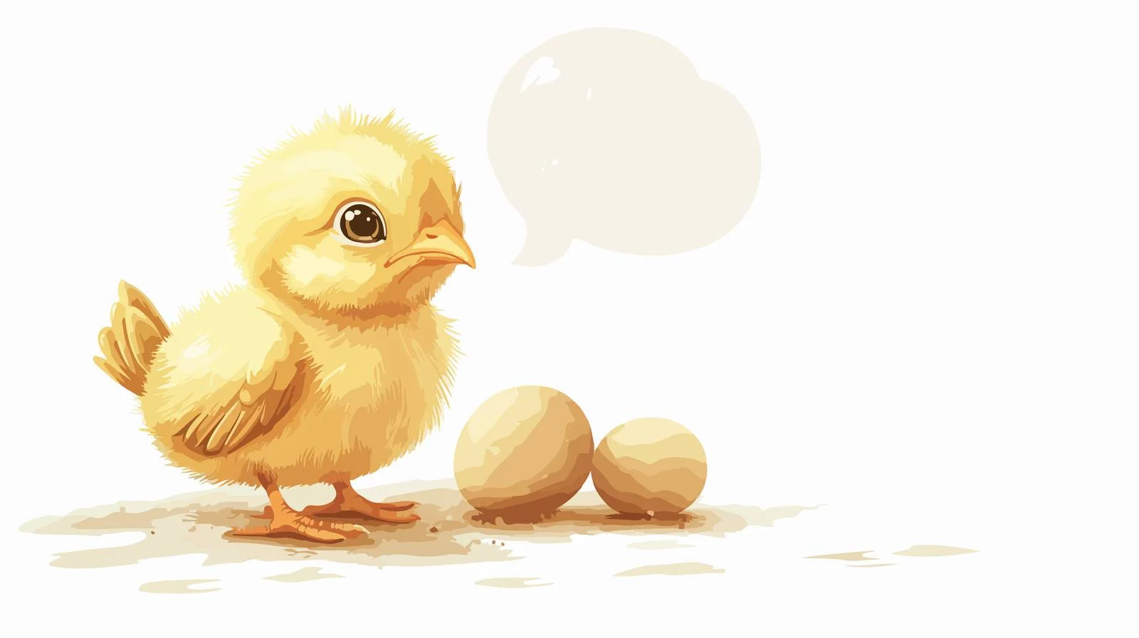 Inquisitive Chick Vector Illustration — free download from Dotvec