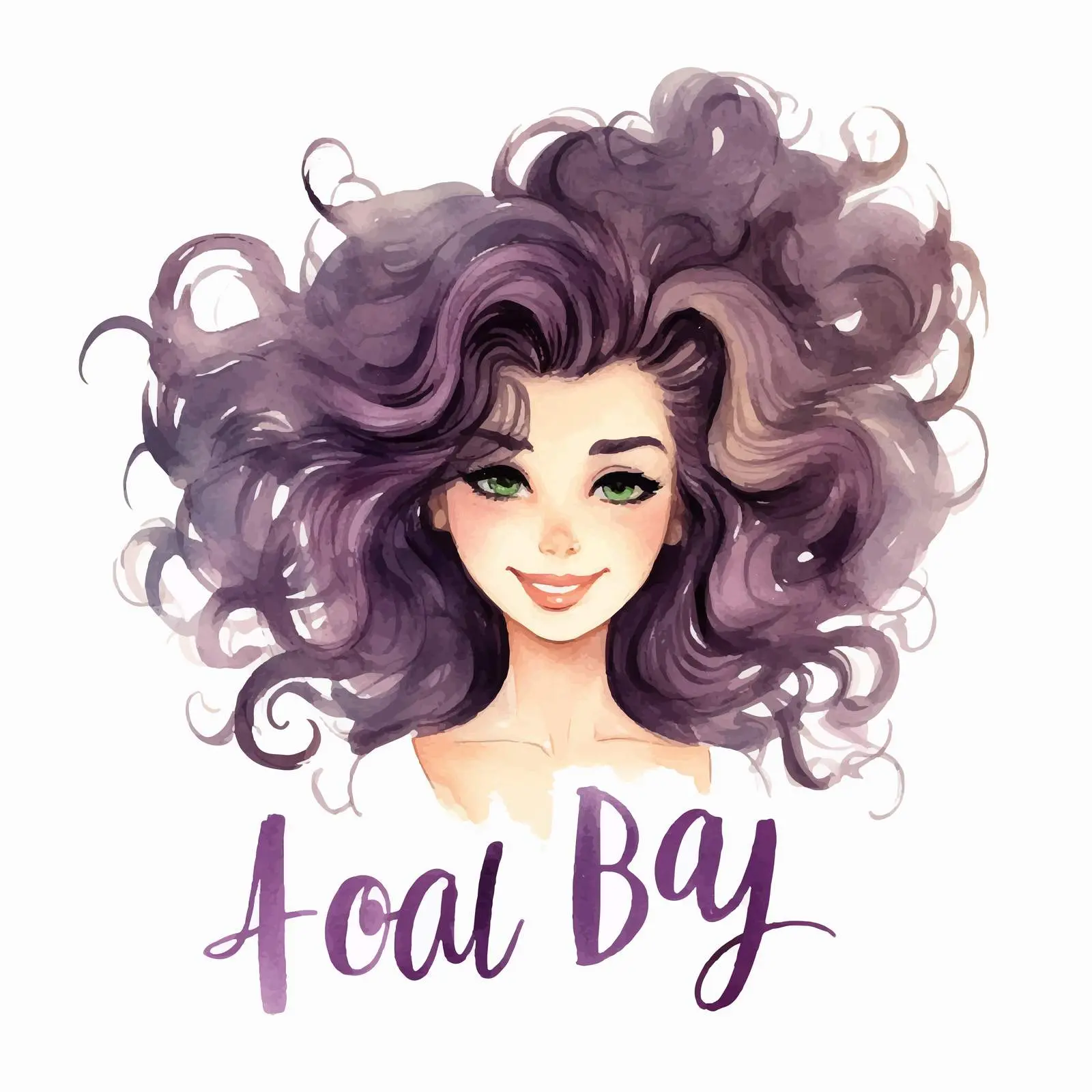 Happy Hair Day Handwritten Lettering with Curls — free download from Dotvec