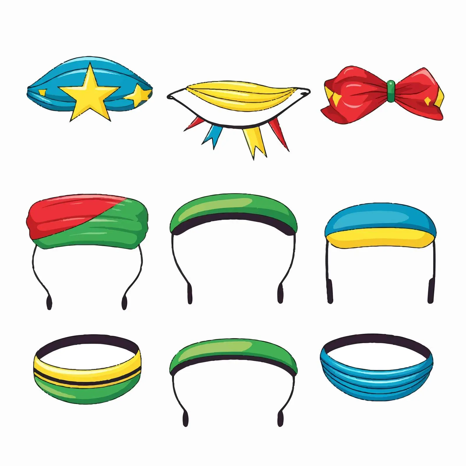 Patriotic Head Accessories Clip Art Set — free download from Dotvec