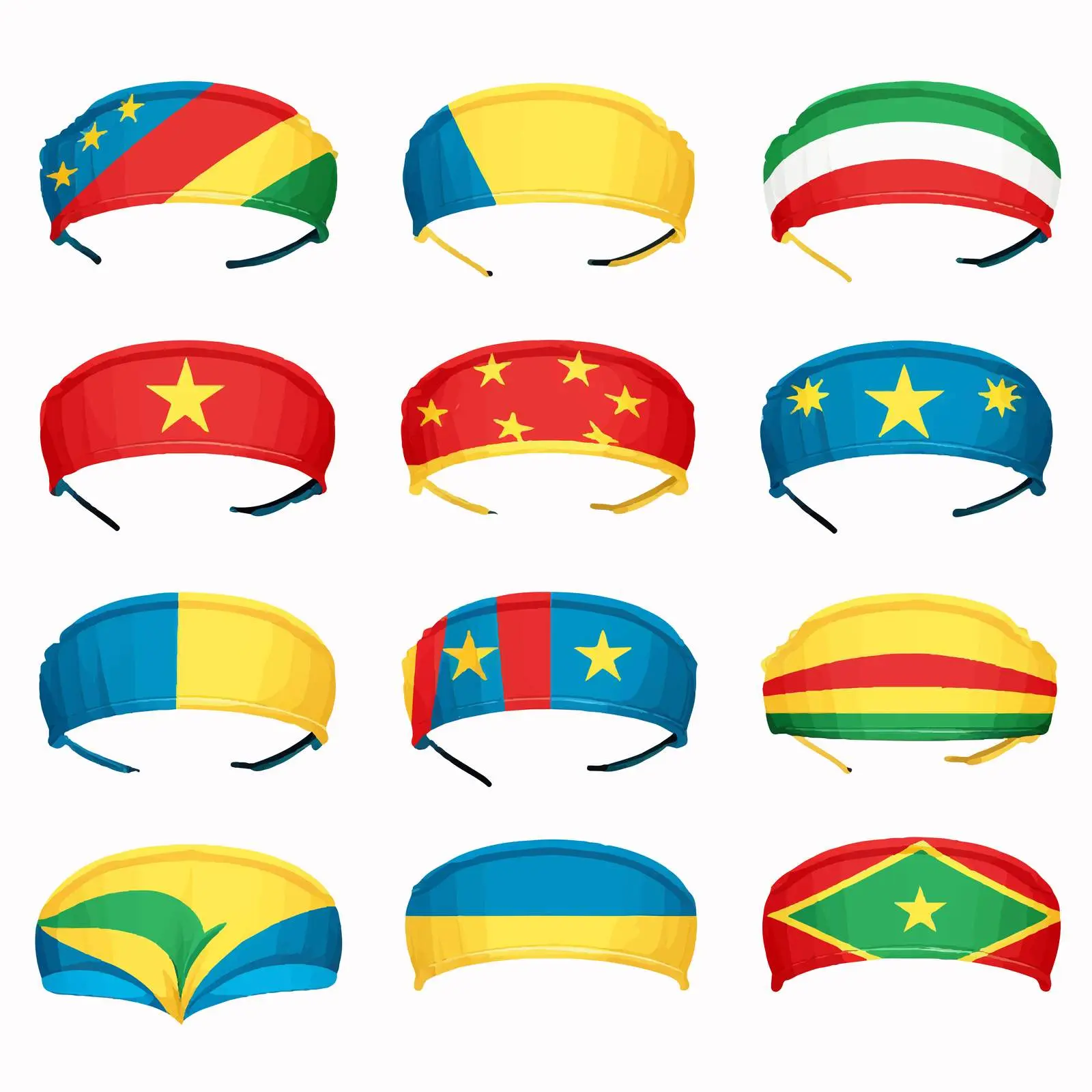 Patriotic Head Accessories Clip Art Set — free download from Dotvec