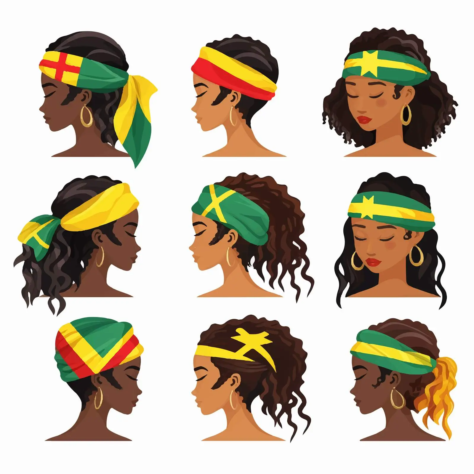 Patriotic Head Accessories Clip Art Set — free download from Dotvec