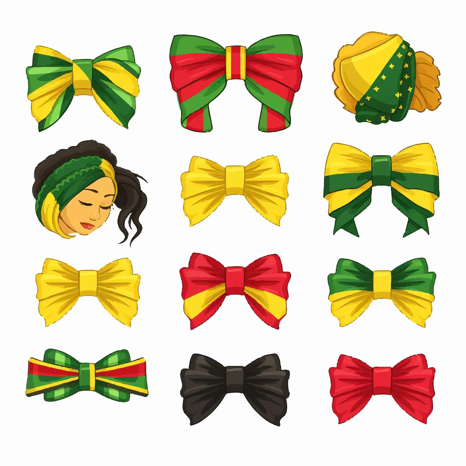 Patriotic Clip Art Set for Head Accessories — free download from Dotvec
