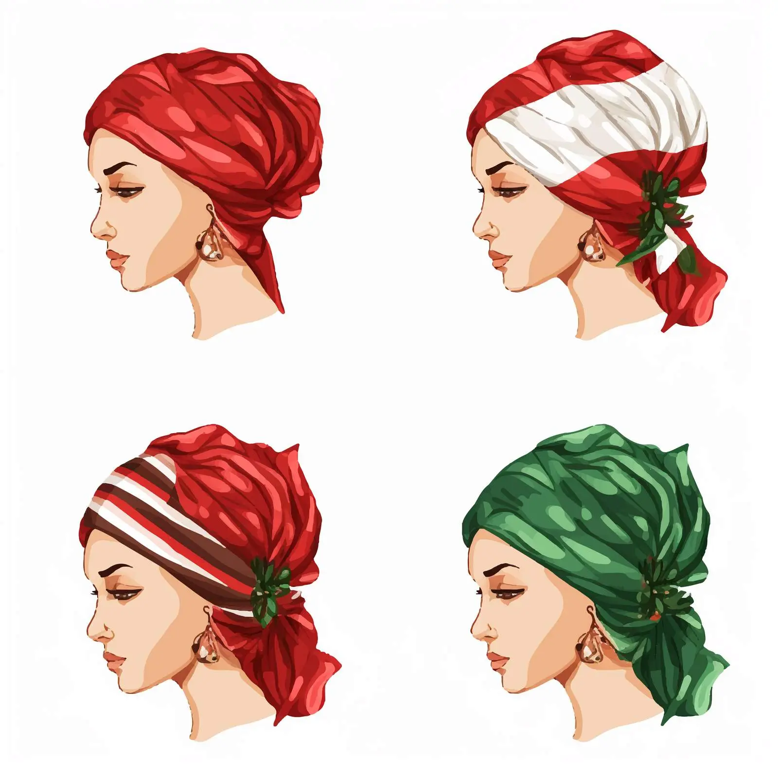 Patriotic Head Accessories Clip Art Set — free download from Dotvec