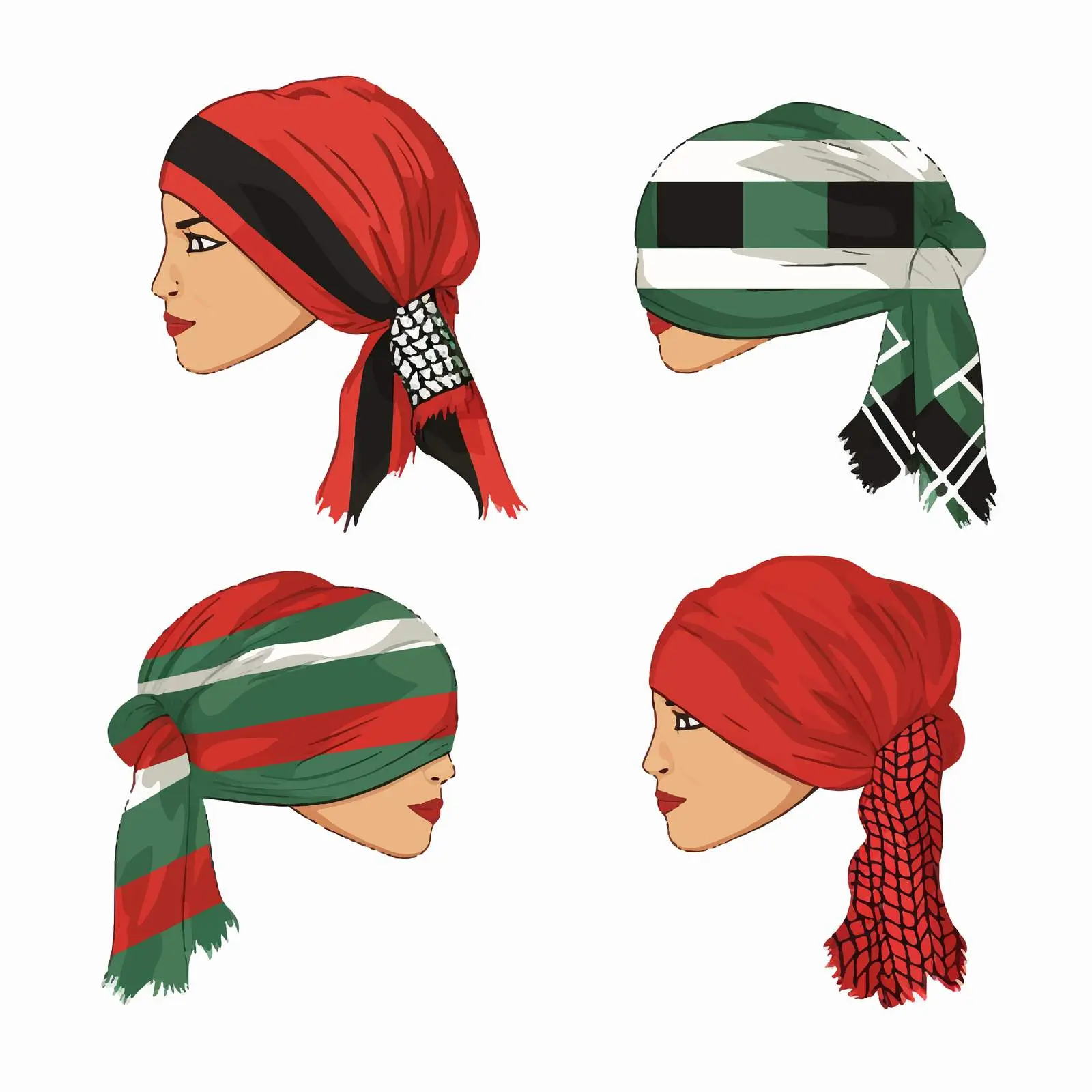 Patriotic Head Accessories Clip Art Set — free download from Dotvec