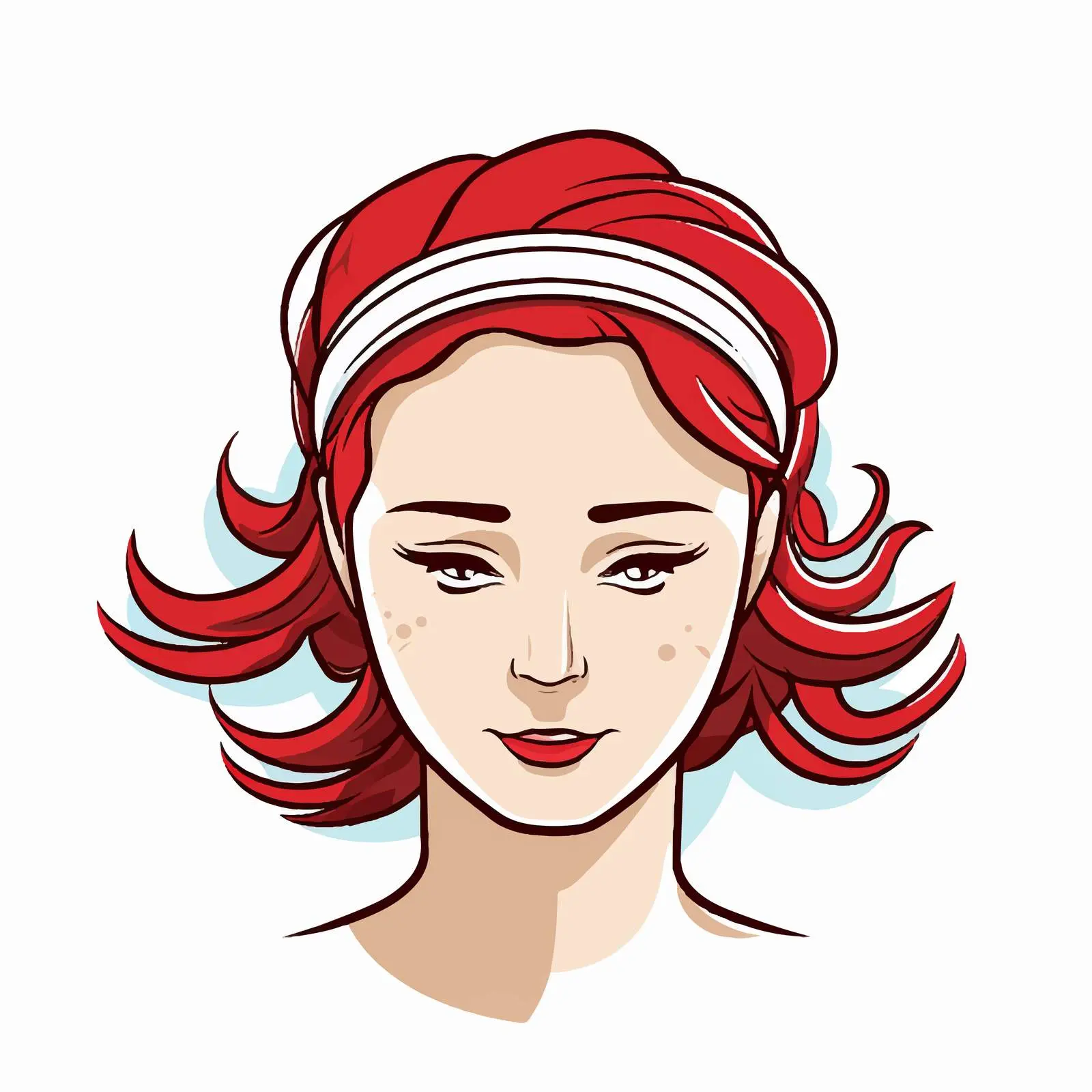 Cartoon Headband Vector Line Illustration — free download from Dotvec