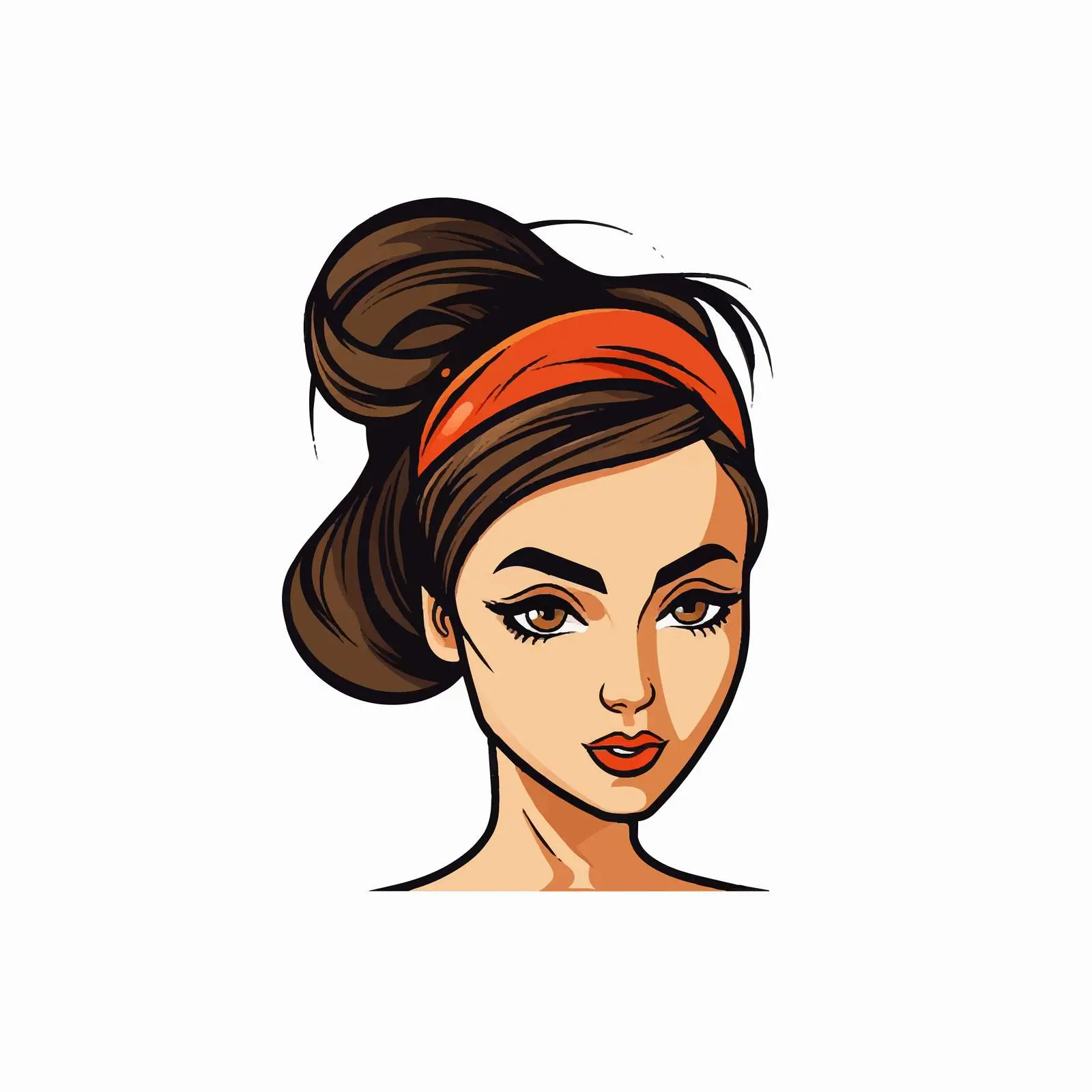 Cartoon Headband Line Vector Illustration — free download from Dotvec