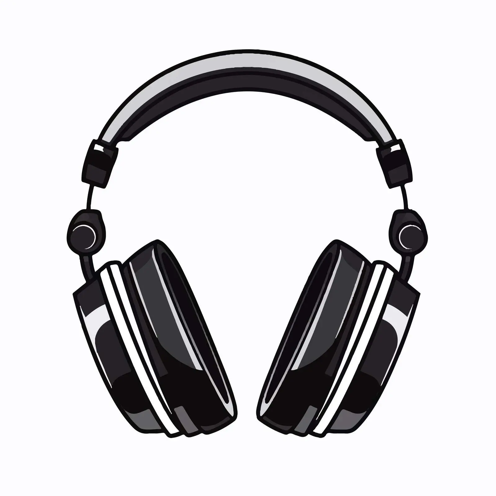 Headset Line Vector Illustration on White Background — free download from Dotvec