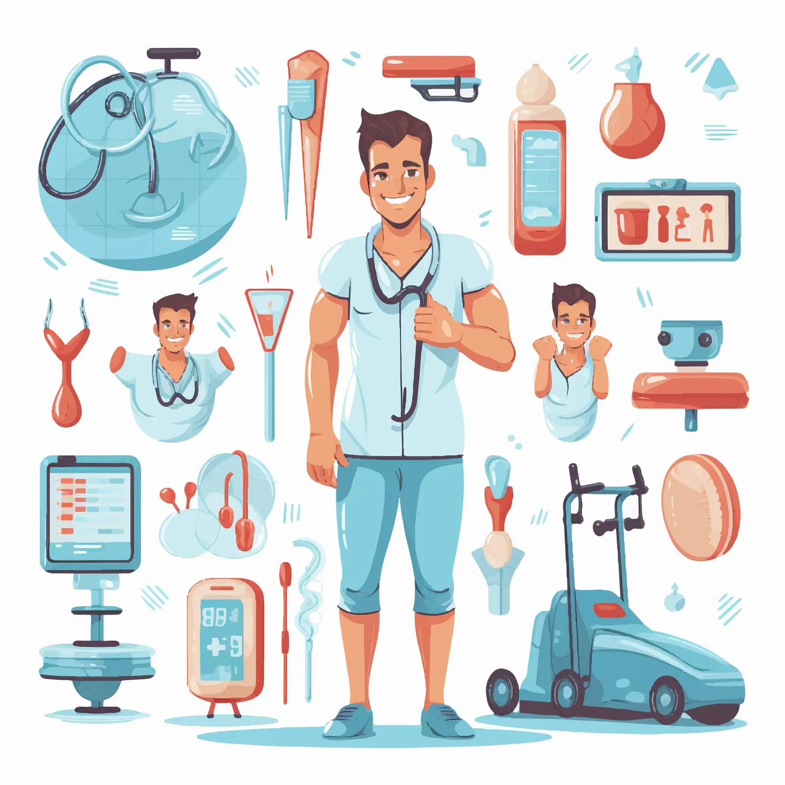 Healthcare Design Cartoon Vector Illustration — free download from Dotvec