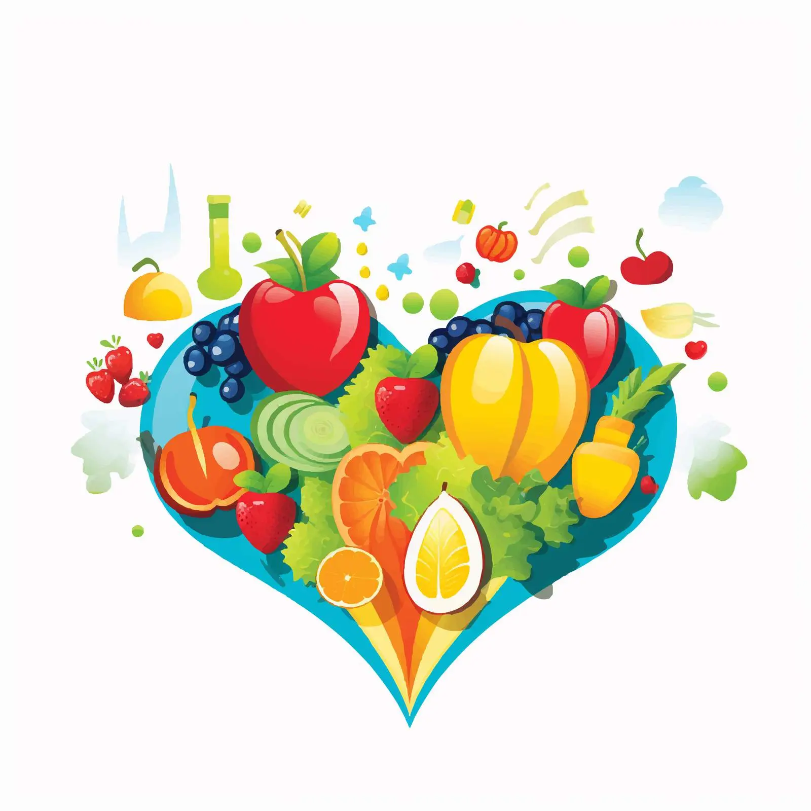 Healthy Design Vector Illustration on White Background — free download from Dotvec